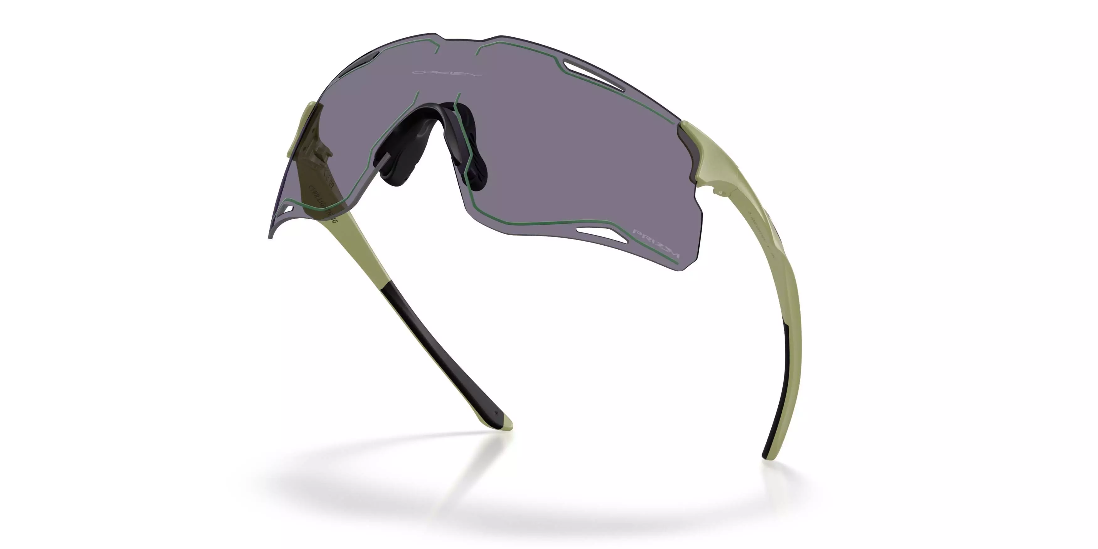 Oakley CYBR Lightning Prizm Grey Sunglasses - Polished Fern - GREEN