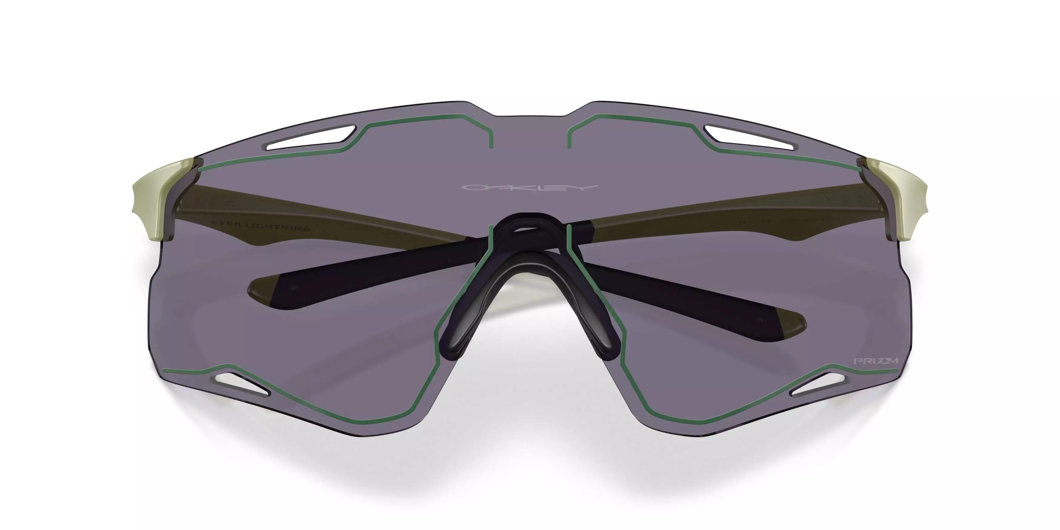 Oakley CYBR Lightning Prizm Grey Sunglasses - Polished Fern - GREEN