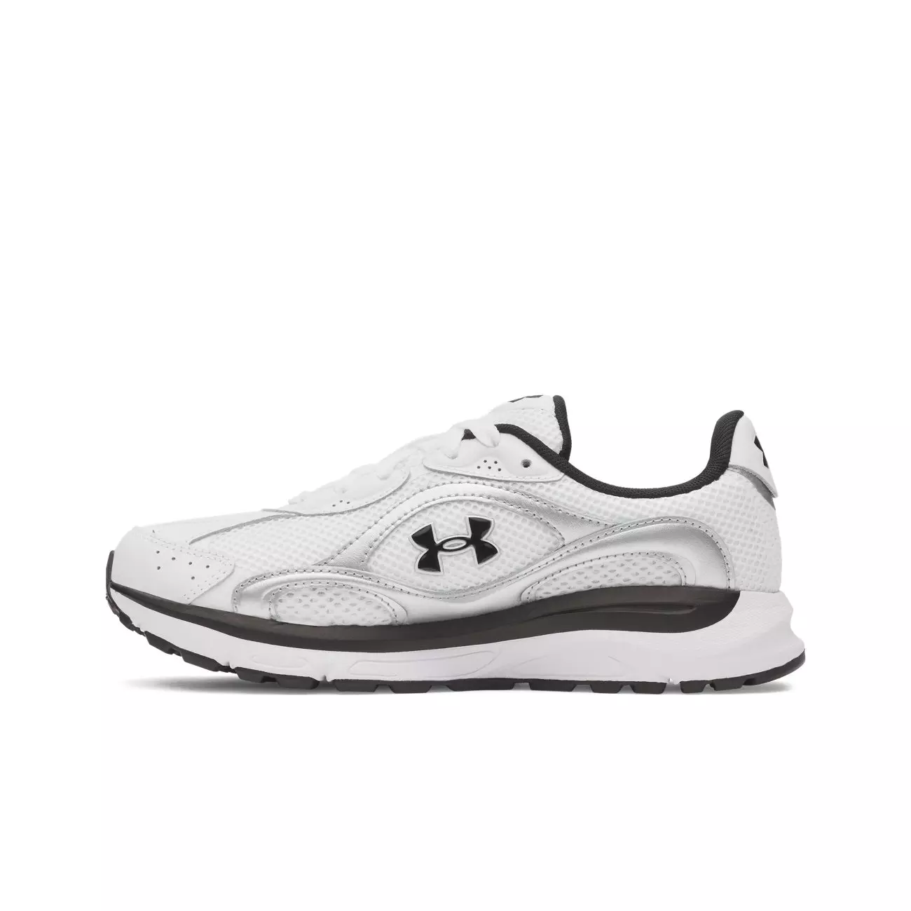 Under Armour Tech Runner "White/Metallic Silver/Black" Women's Shoe - WHITE/SILVER/BLACK