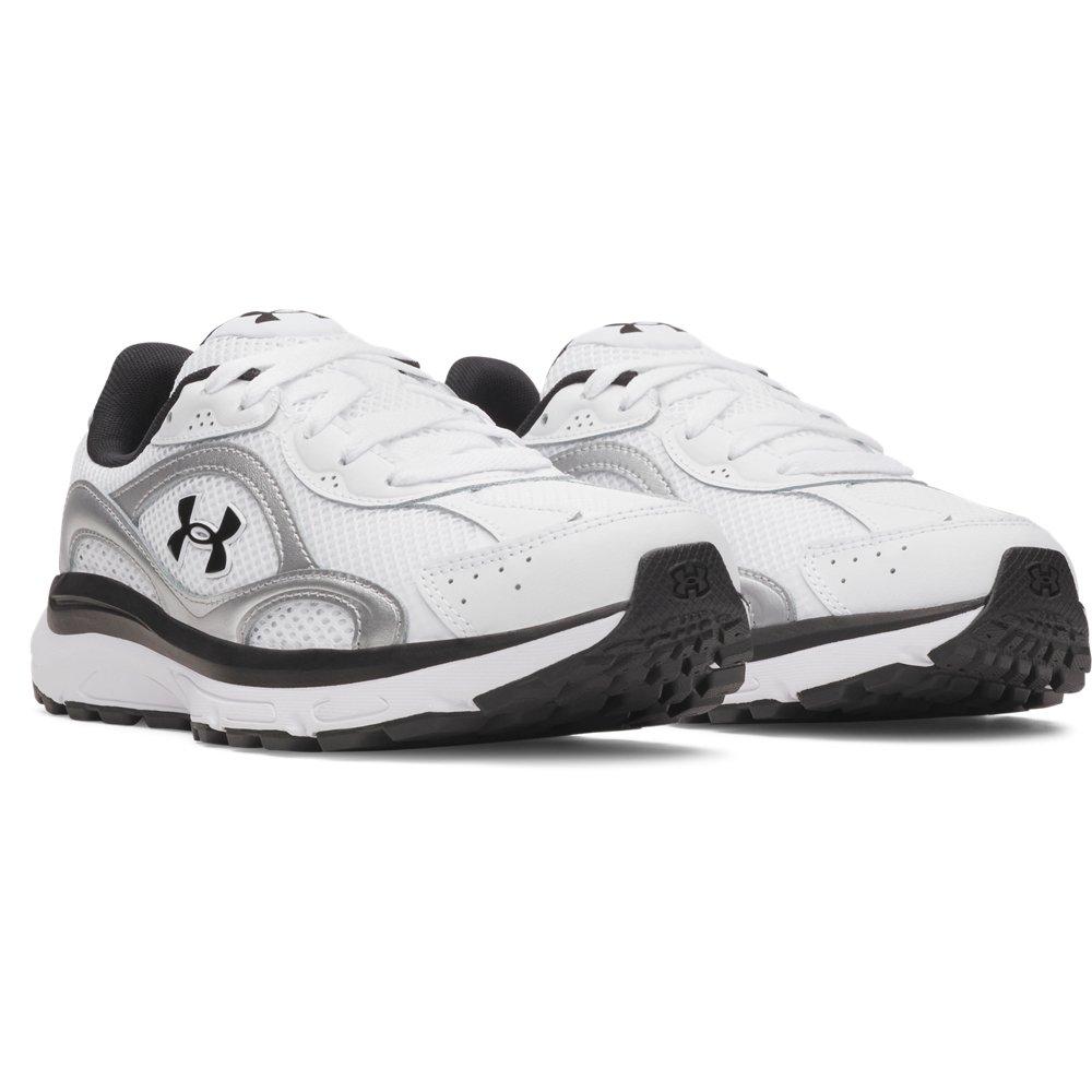 Under Armour Tech Runner "White/Metallic Silver/Black" Women's Shoe - WHITE/SILVER/BLACK Thumbnail View 3