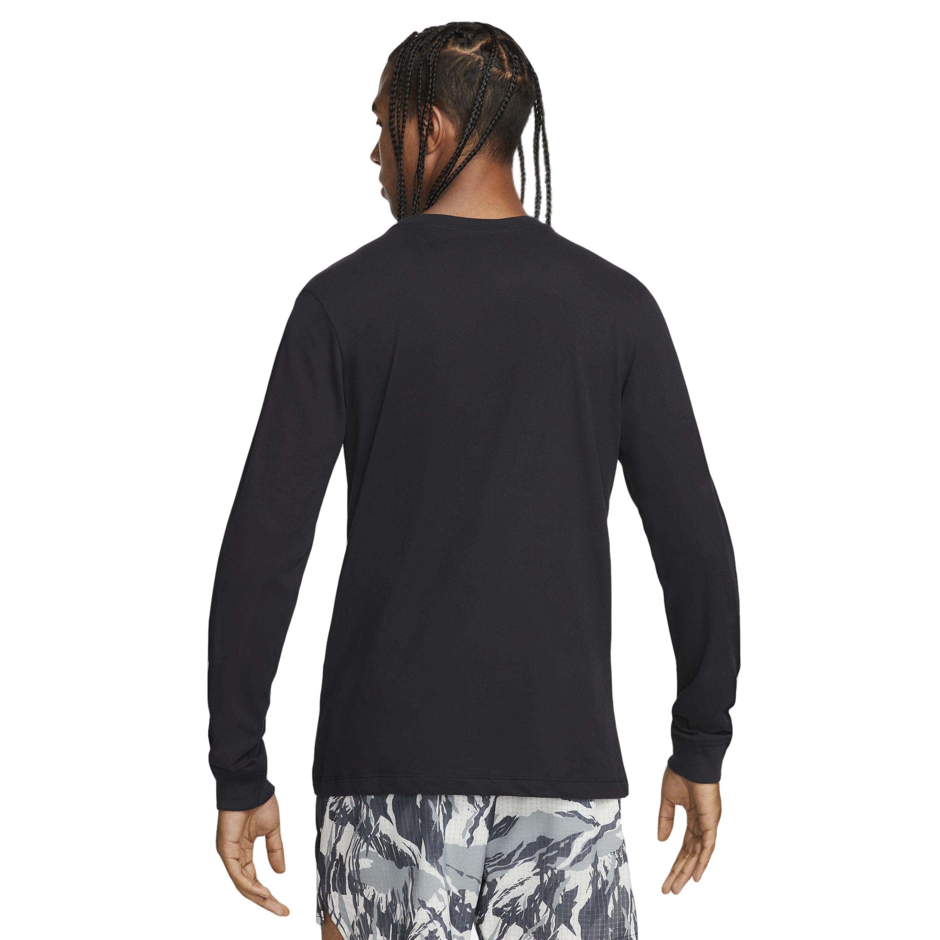 Nike Men's Dri-FIT Long-Sleeve Trail Running Crew - BLACK Thumbnail View 2