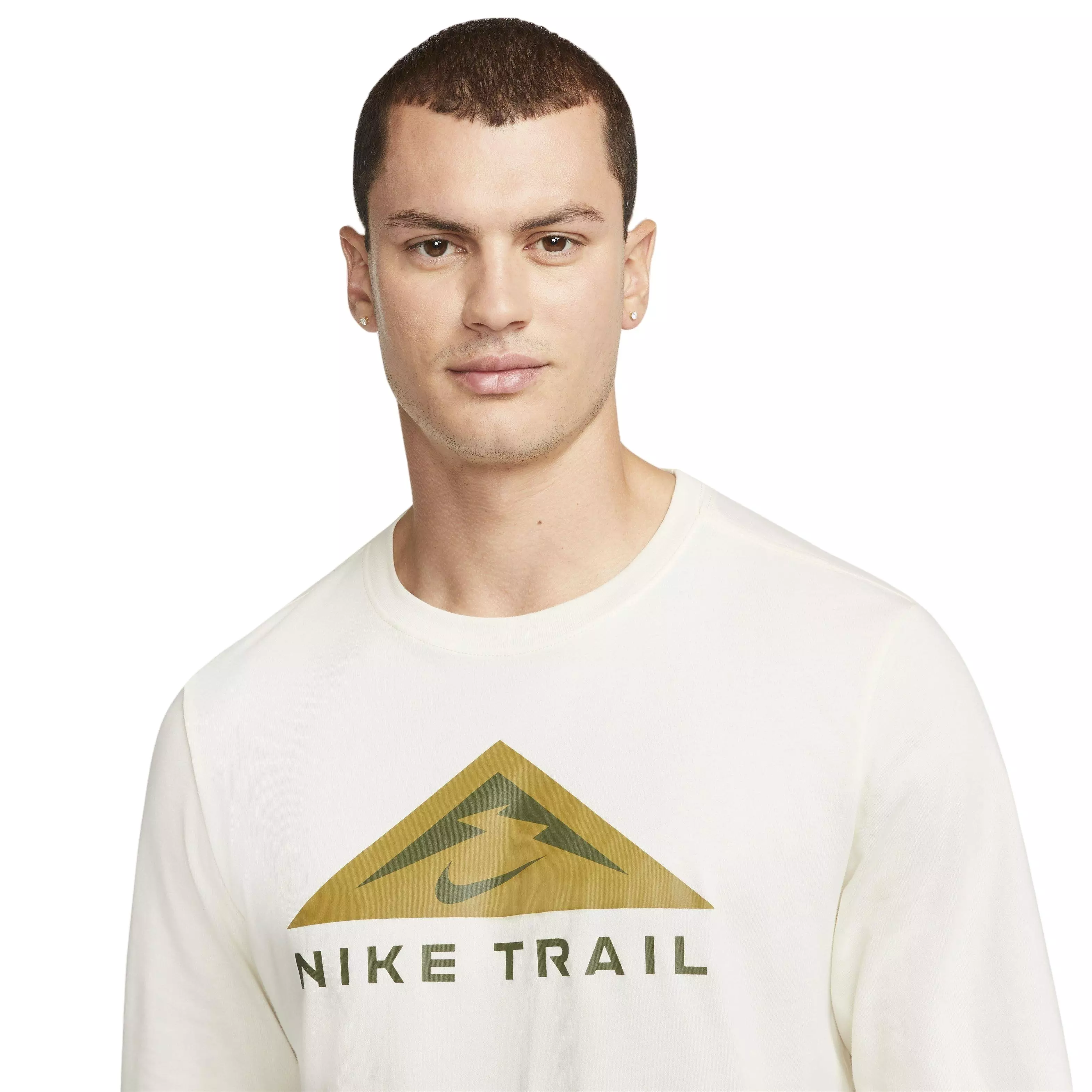 Nike Men's Dri-FIT Long-Sleeve Trail Running Crew - WHITE