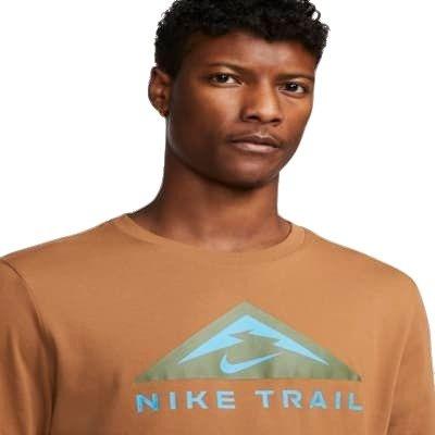 Nike Men's Dri-FIT Long-Sleeve Trail Running Crew - BROWN Thumbnail View 3
