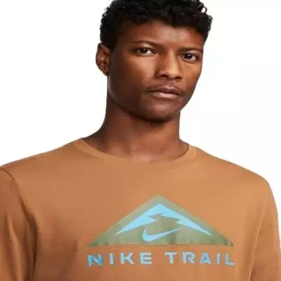 Nike Men's Dri-FIT Long-Sleeve Trail Running Crew - BROWN