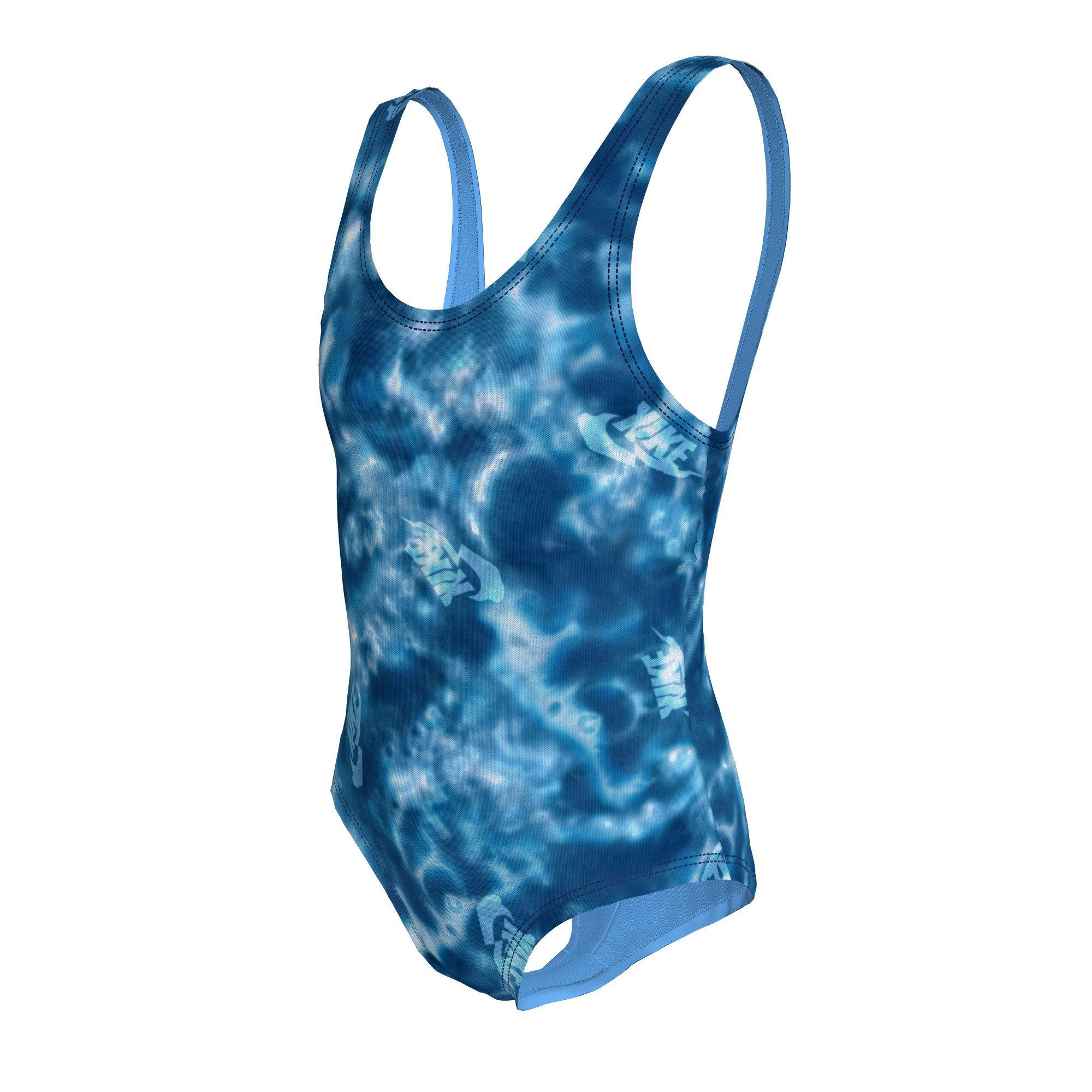 Nike Swim T​ie Dye Futura U-Back One Piece Big Girls'​ Swimsuit