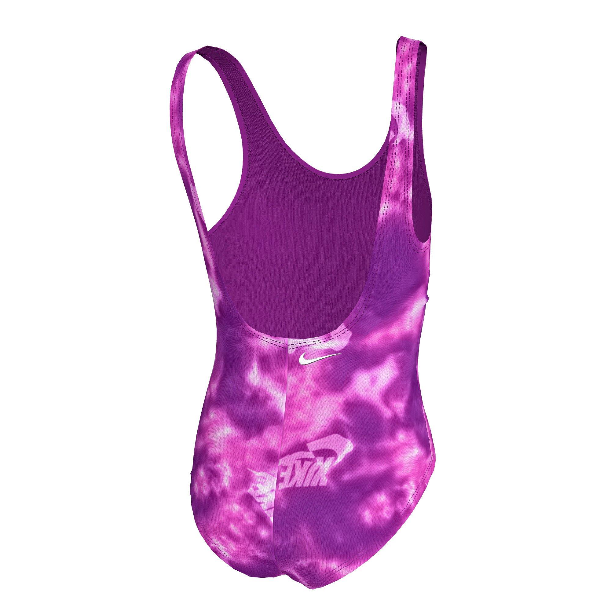 Nike Swim T​ie Dye Futura U-Back One Piece Big Girls'​ Swimsuit