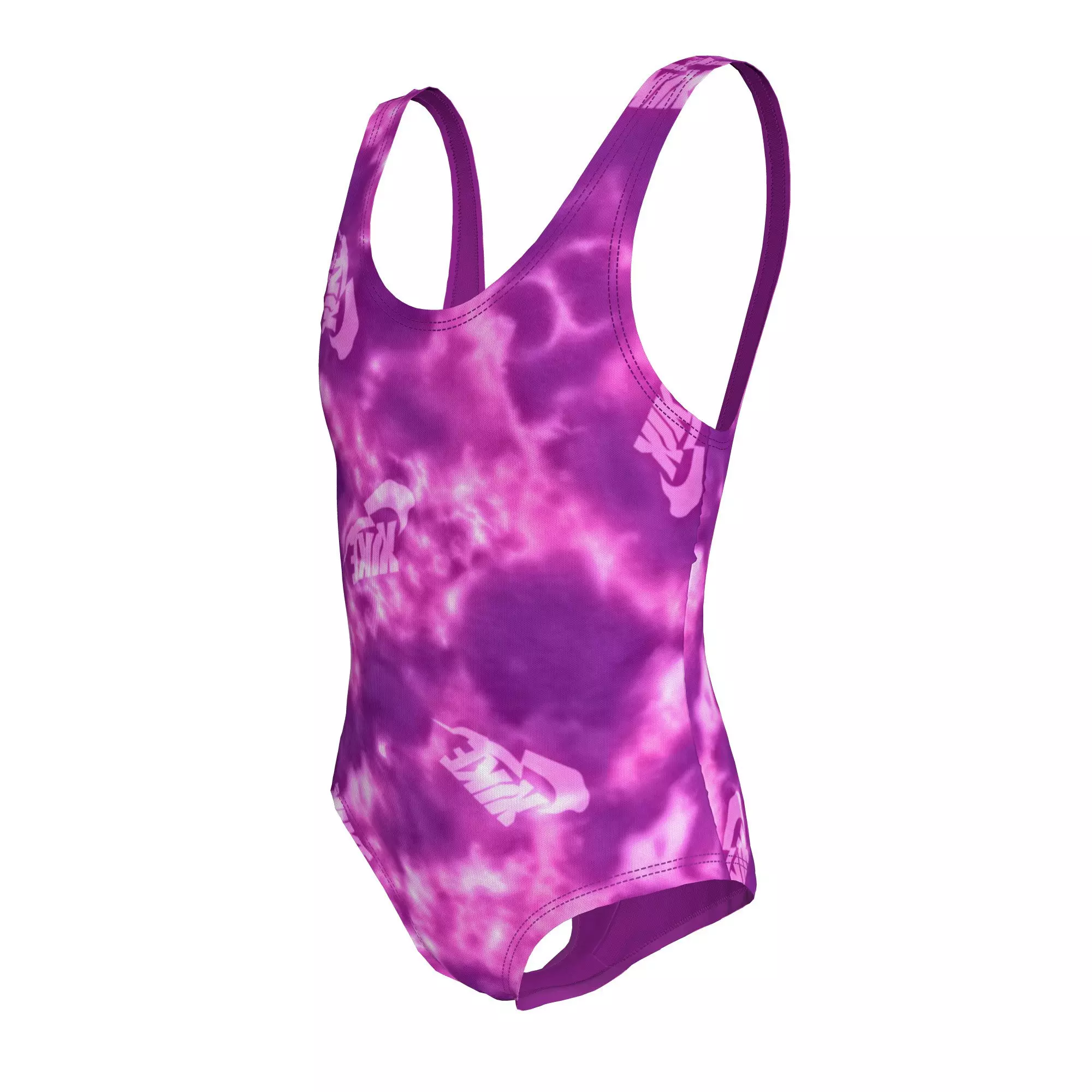Nike Swim Big Girls'​ T​ie Dye Futura U-Back One Piece Swimsuit - PURPLE