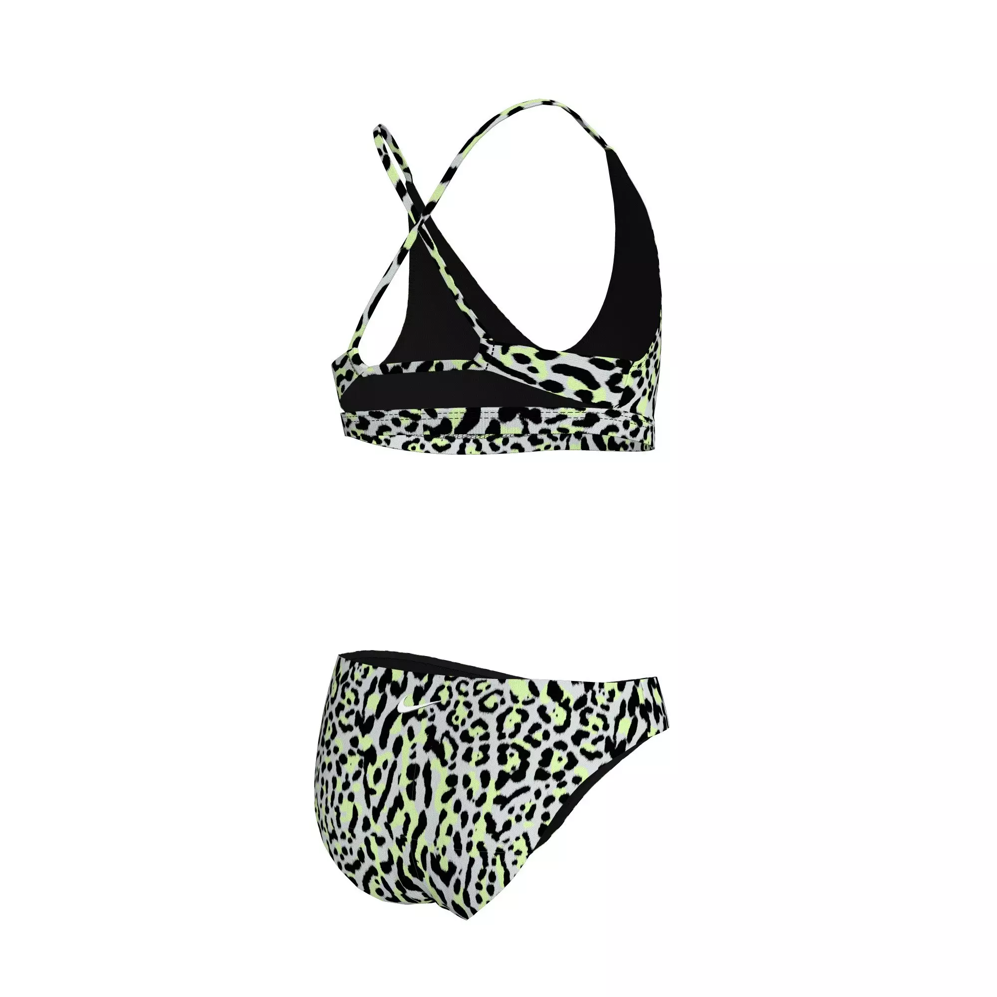 Nike Swim Big Girls' Wild Lace Up Bikini Set - YELLOW