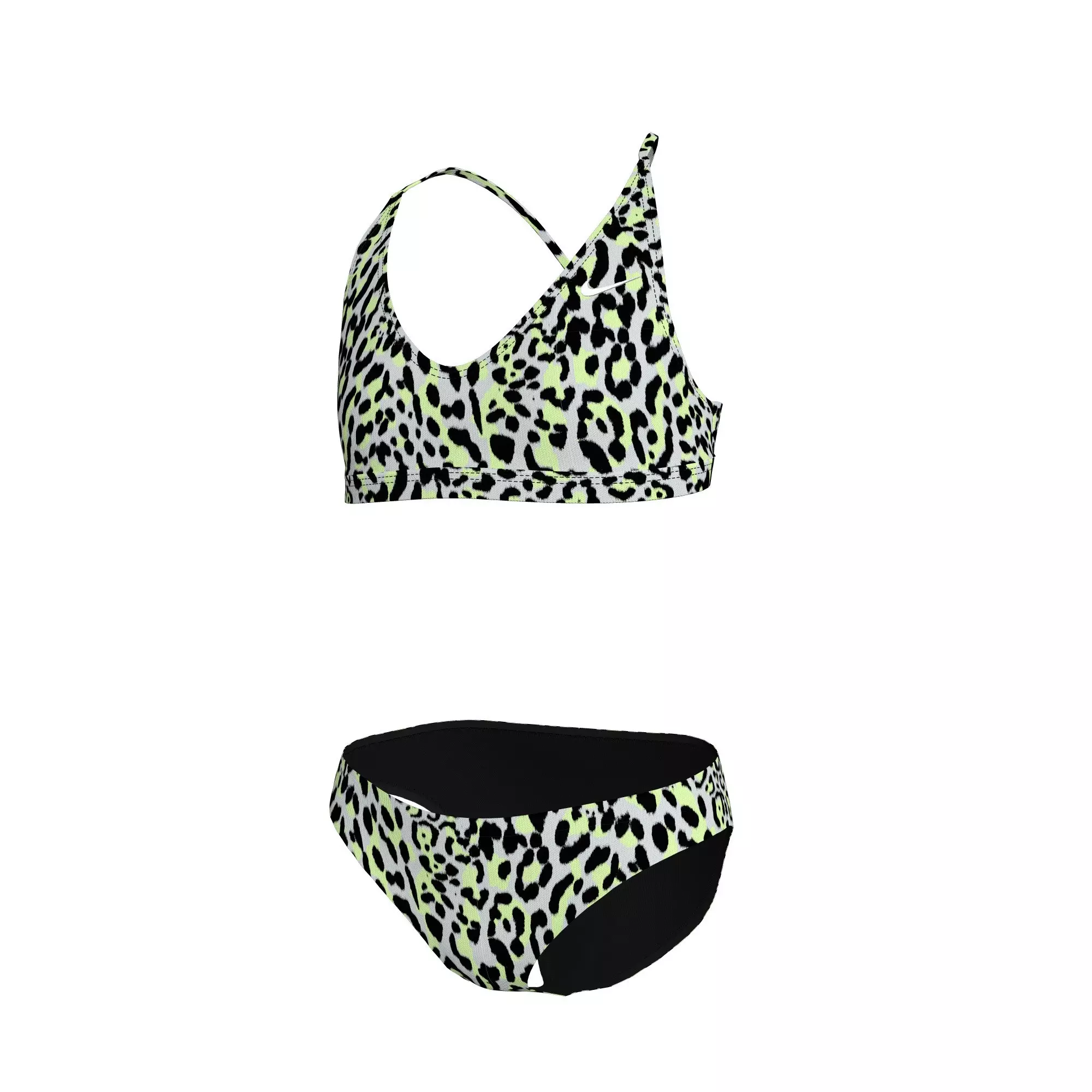 Nike Swim Big Girls' Wild Lace Up Bikini Set - YELLOW