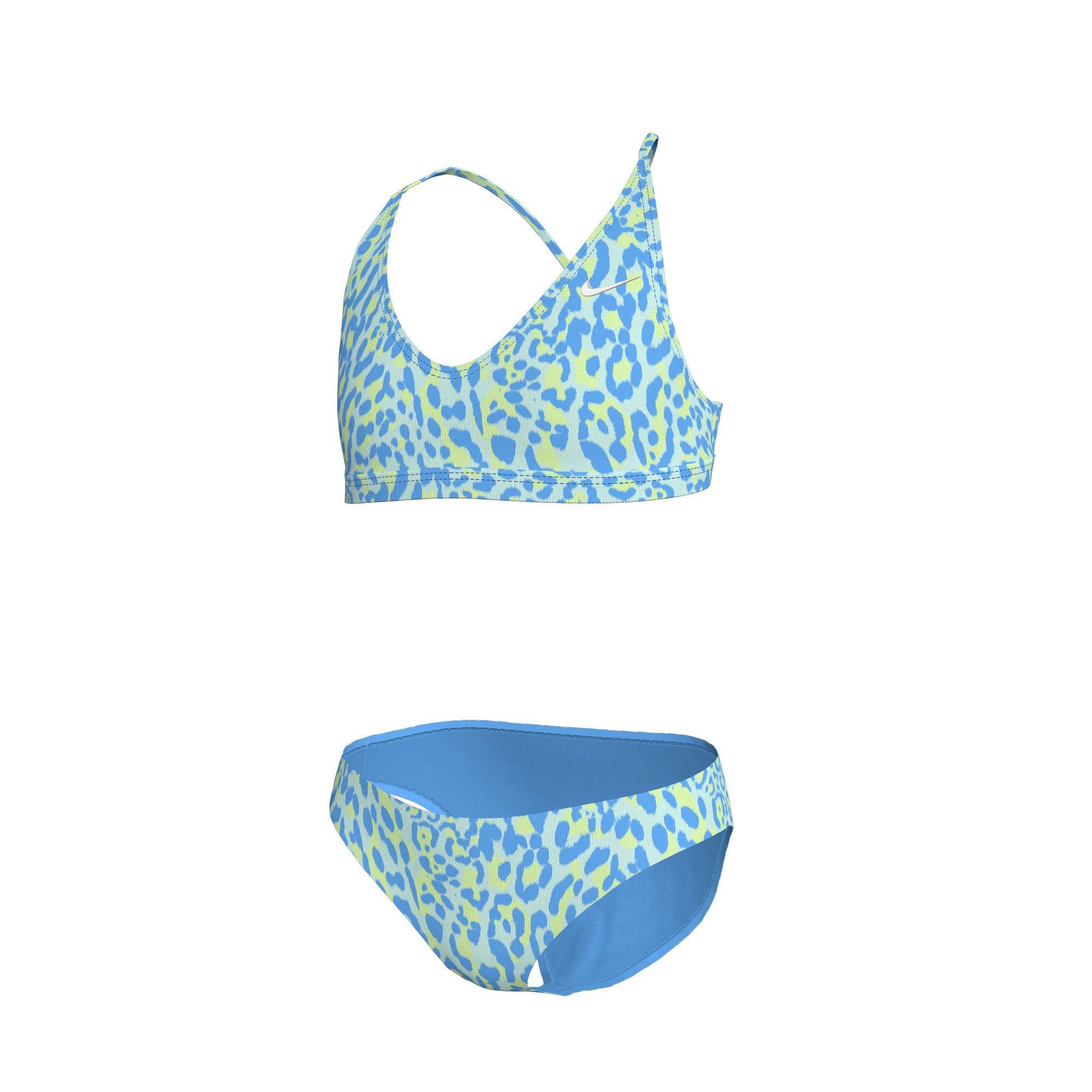 Nike Swim Big Girls' Wild Lace Up Bikini Set - BLUE Thumbnail View 3