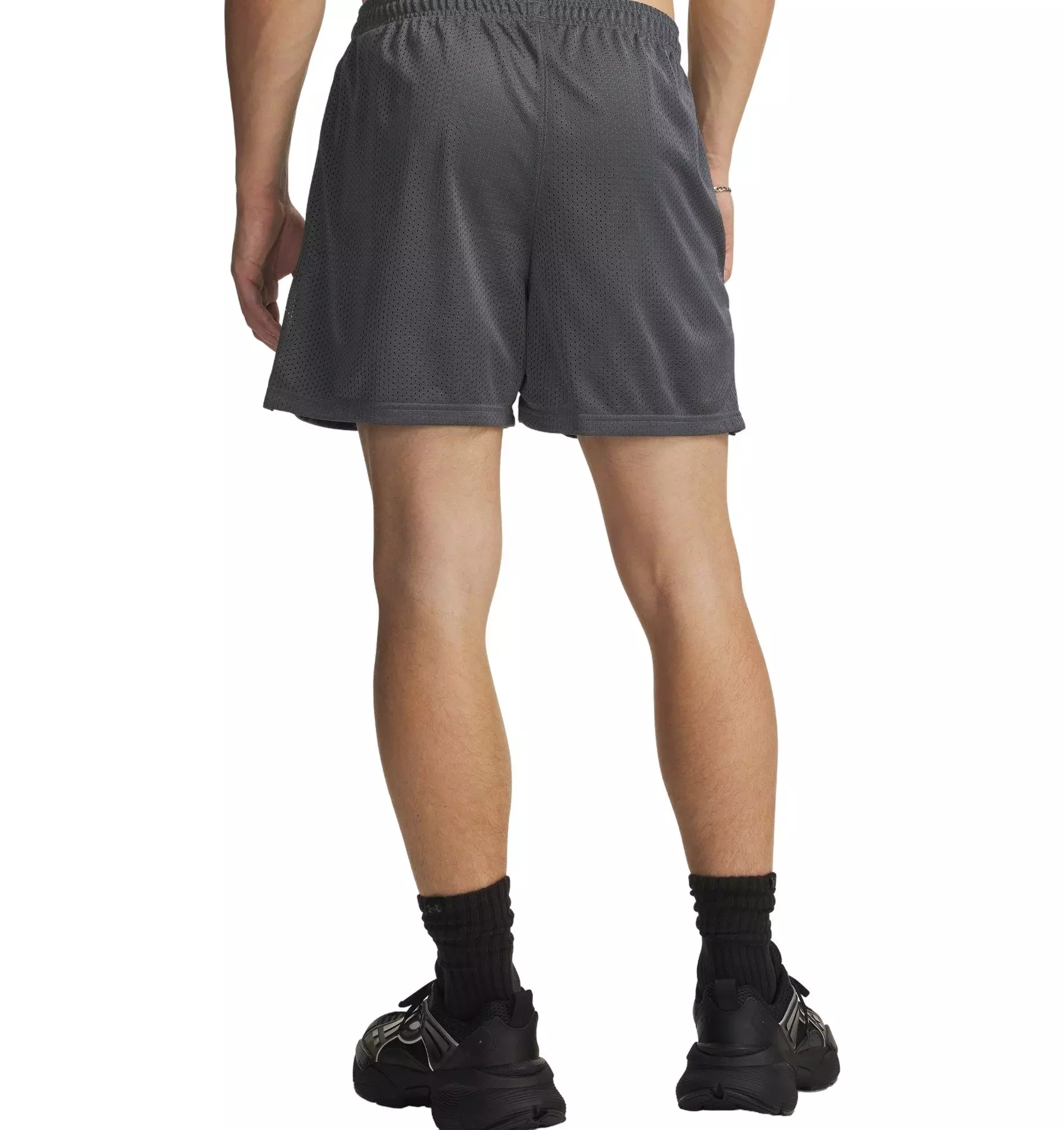 Under Armour Men's Icon 5" Mesh Shorts - Grey/White - GREY/WHITE