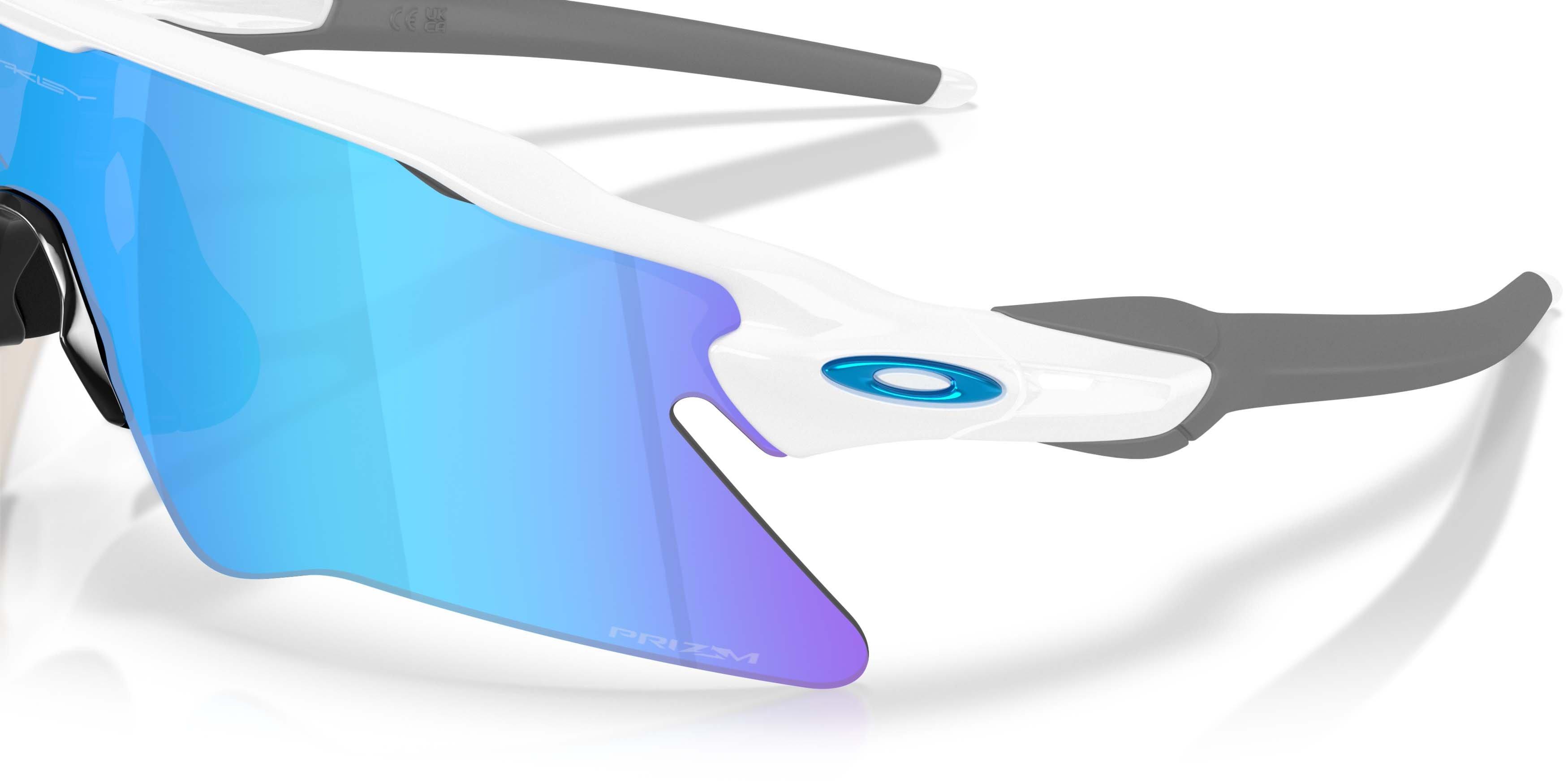 Oakley Radar EV Heater Prizm Sapphire Sunglasses - Polished White - WHITE/BLUE