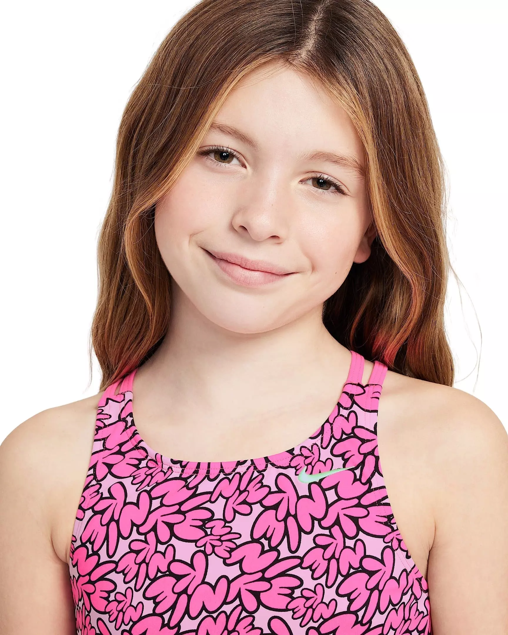 Nike Swim Big Girls' Spiderback Midkini Set - PINK