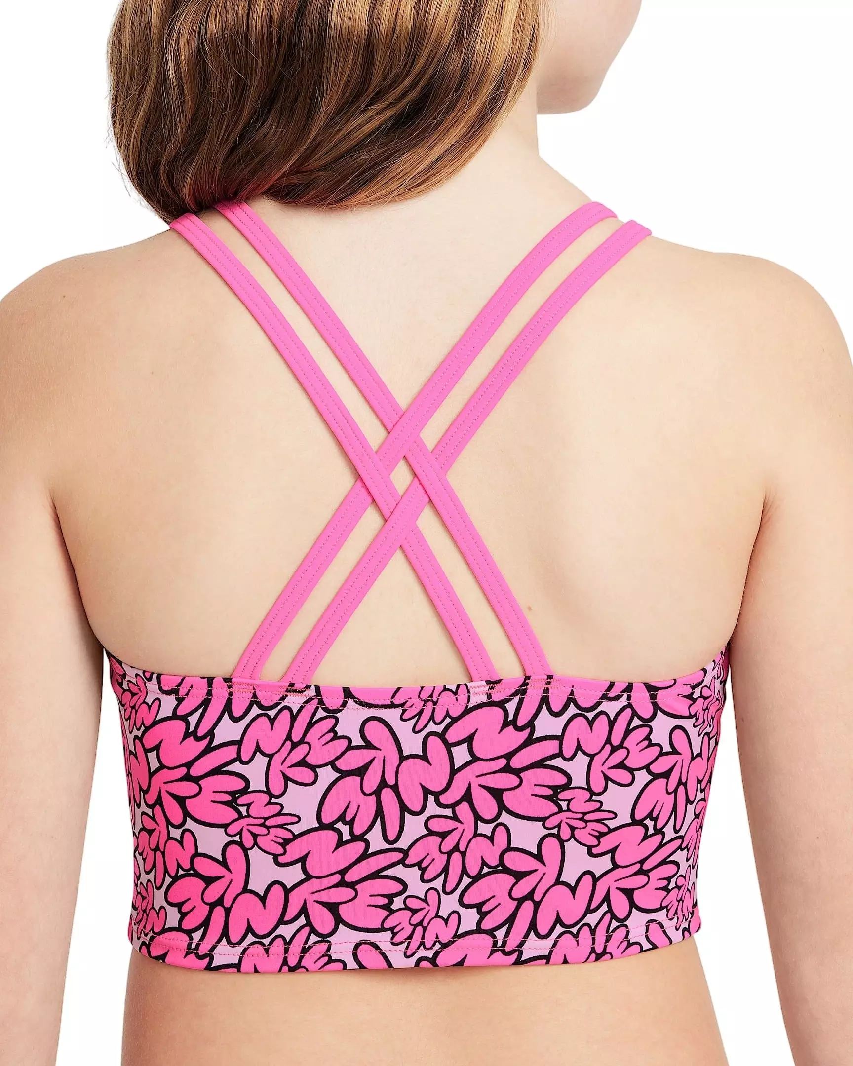 Nike Swim Big Girls' Spiderback Midkini Set - PINK