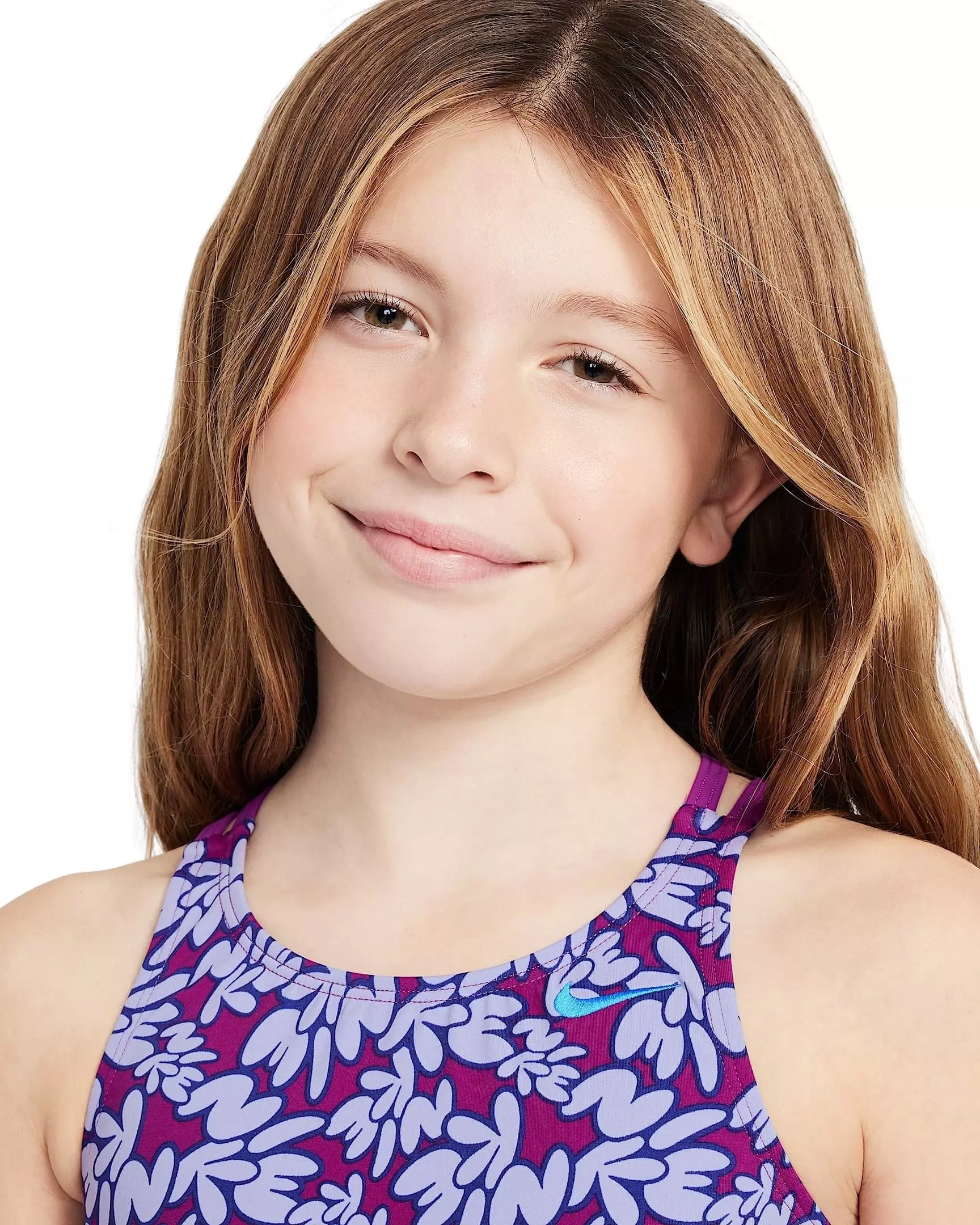 Nike Swim Big Girls' Spiderback Midkini Set - PURPLE