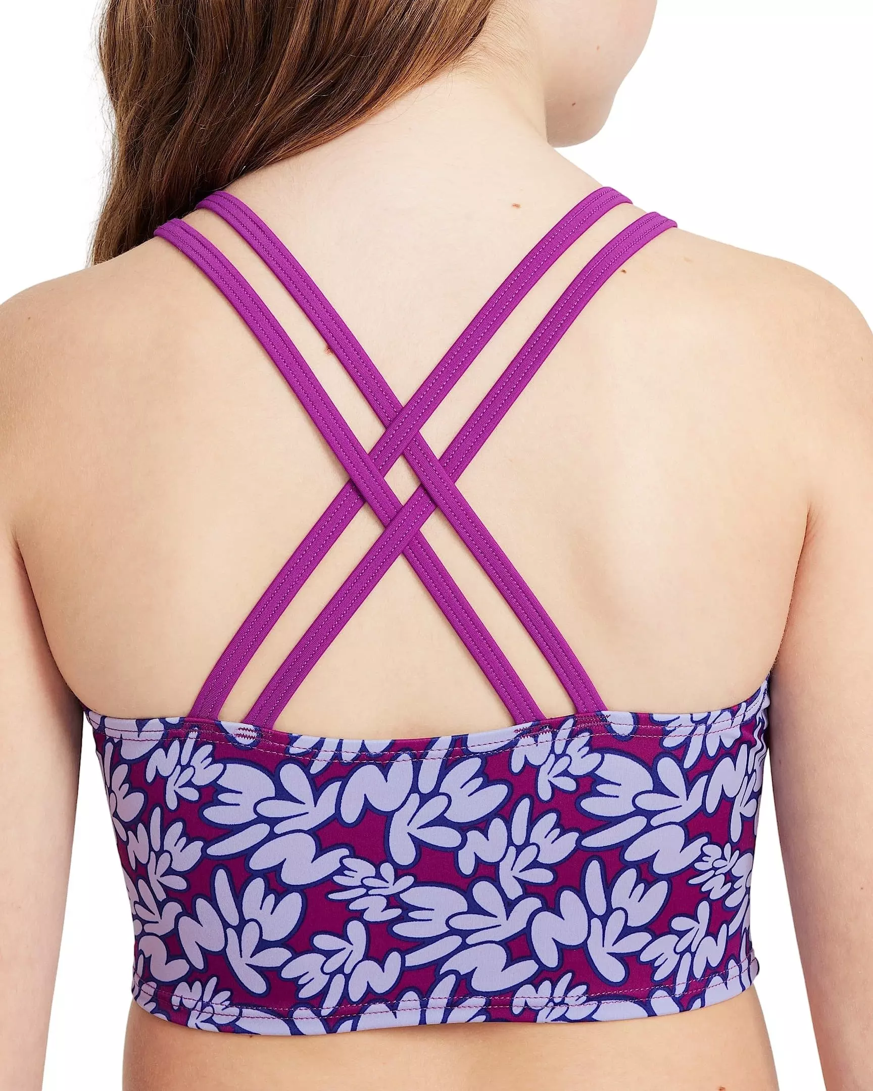 Nike Swim Big Girls' Spiderback Midkini Set - PURPLE