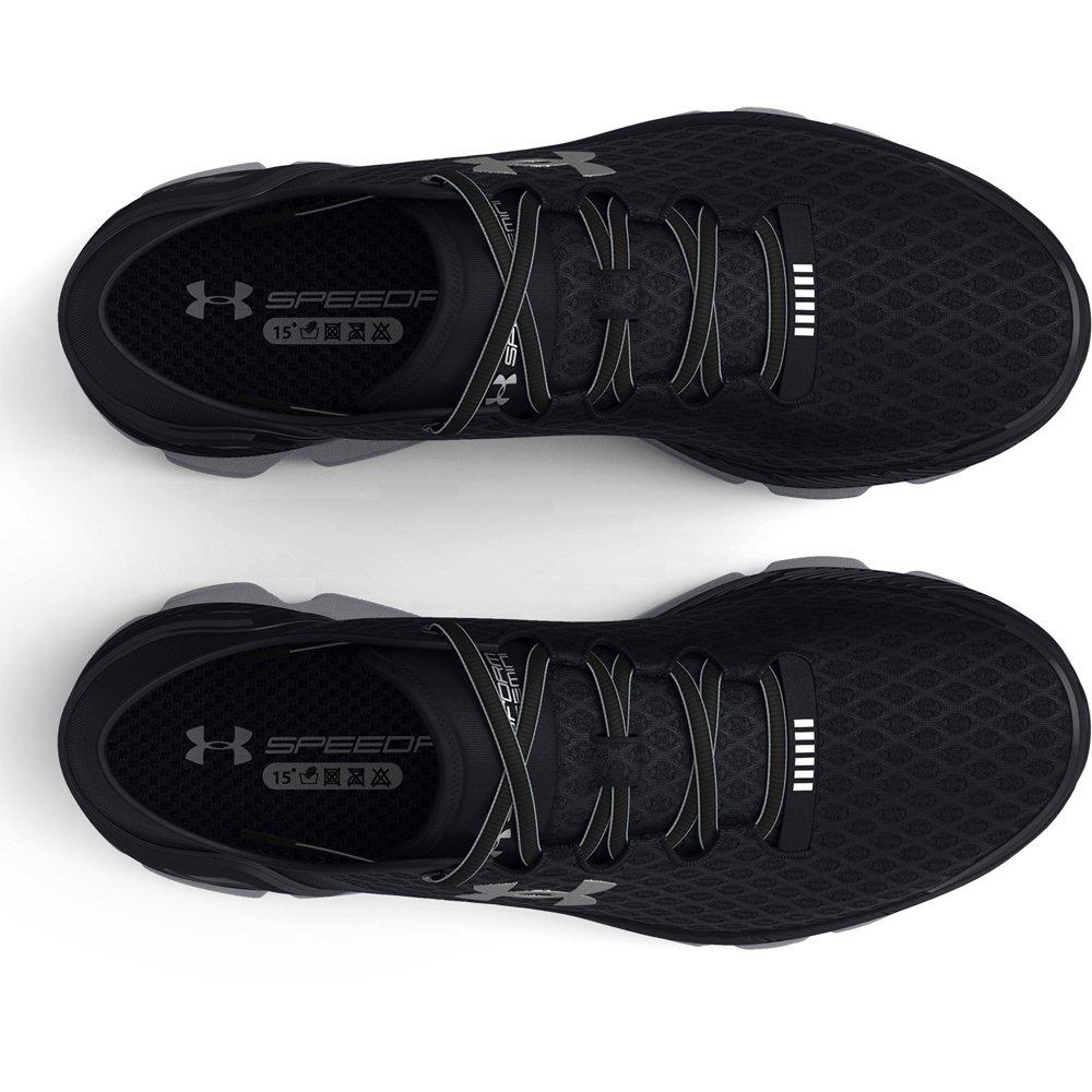 Under Armour SpeedForm Gemini "Black/White/Black" Unisex Running Shoe - BLACK/WHITE/BLACK Thumbnail View 4