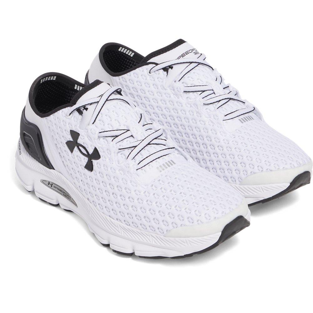 Under Armour SpeedForm Gemini "White/White/Black" Unisex Running Shoe - WHITE/WHITE/BLACK Thumbnail View 3