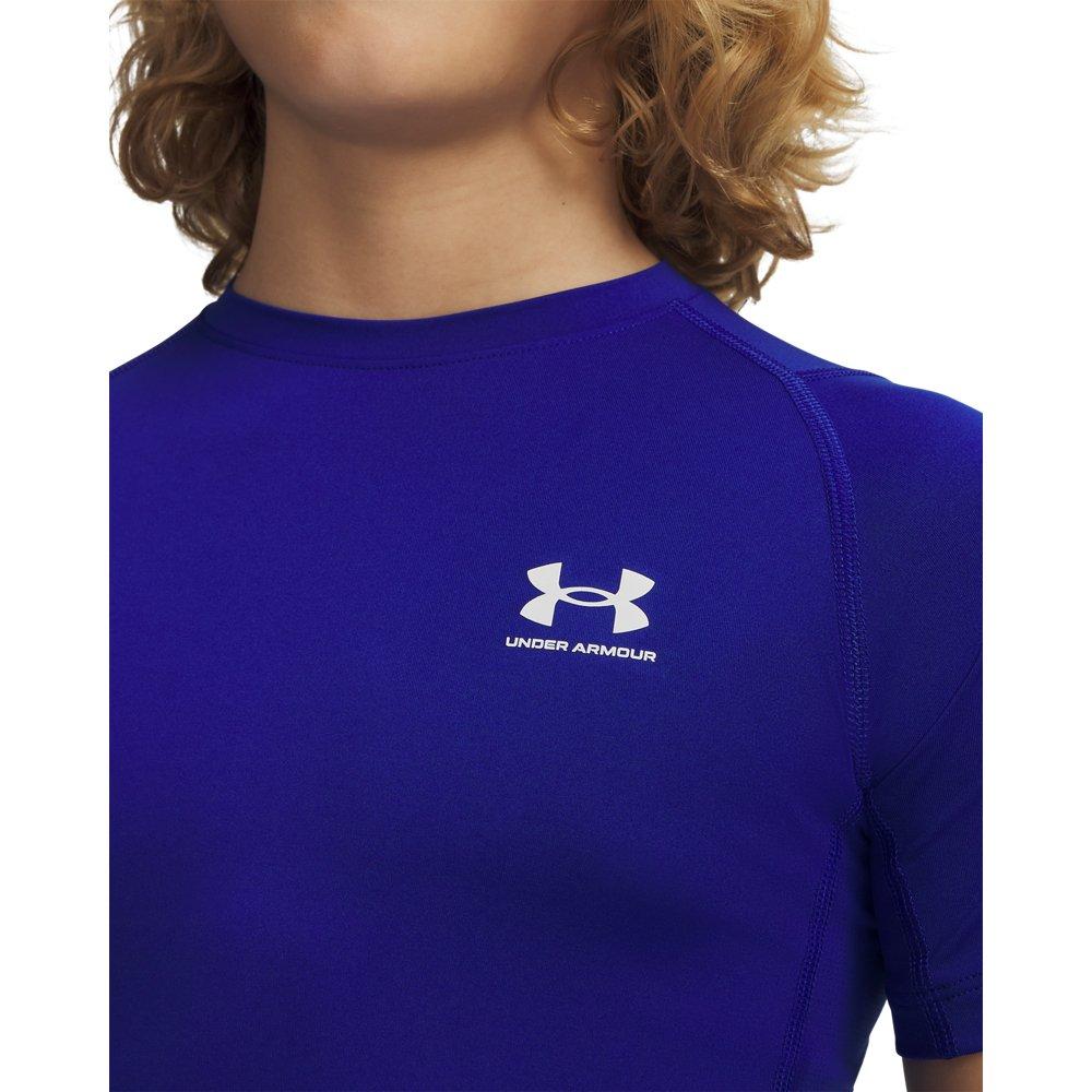 Under Armour Big Boys' HeatGear Armour Short Sleeve Shirt - Royal - ROYAL Thumbnail View 3