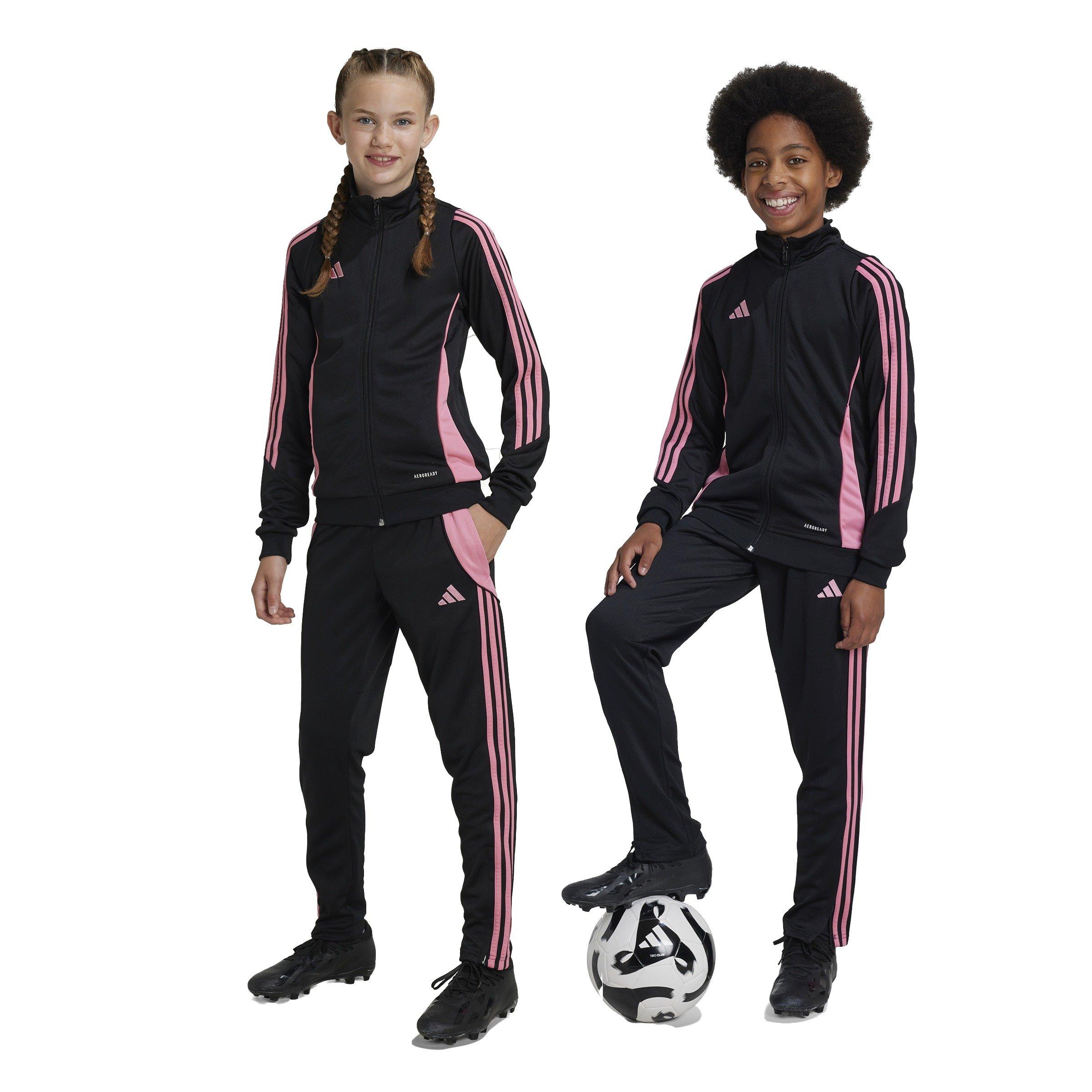 adidas Big Kids' Tiro 24 Training Tracksuit Bottoms - Black/Pink - BLACK/PINK