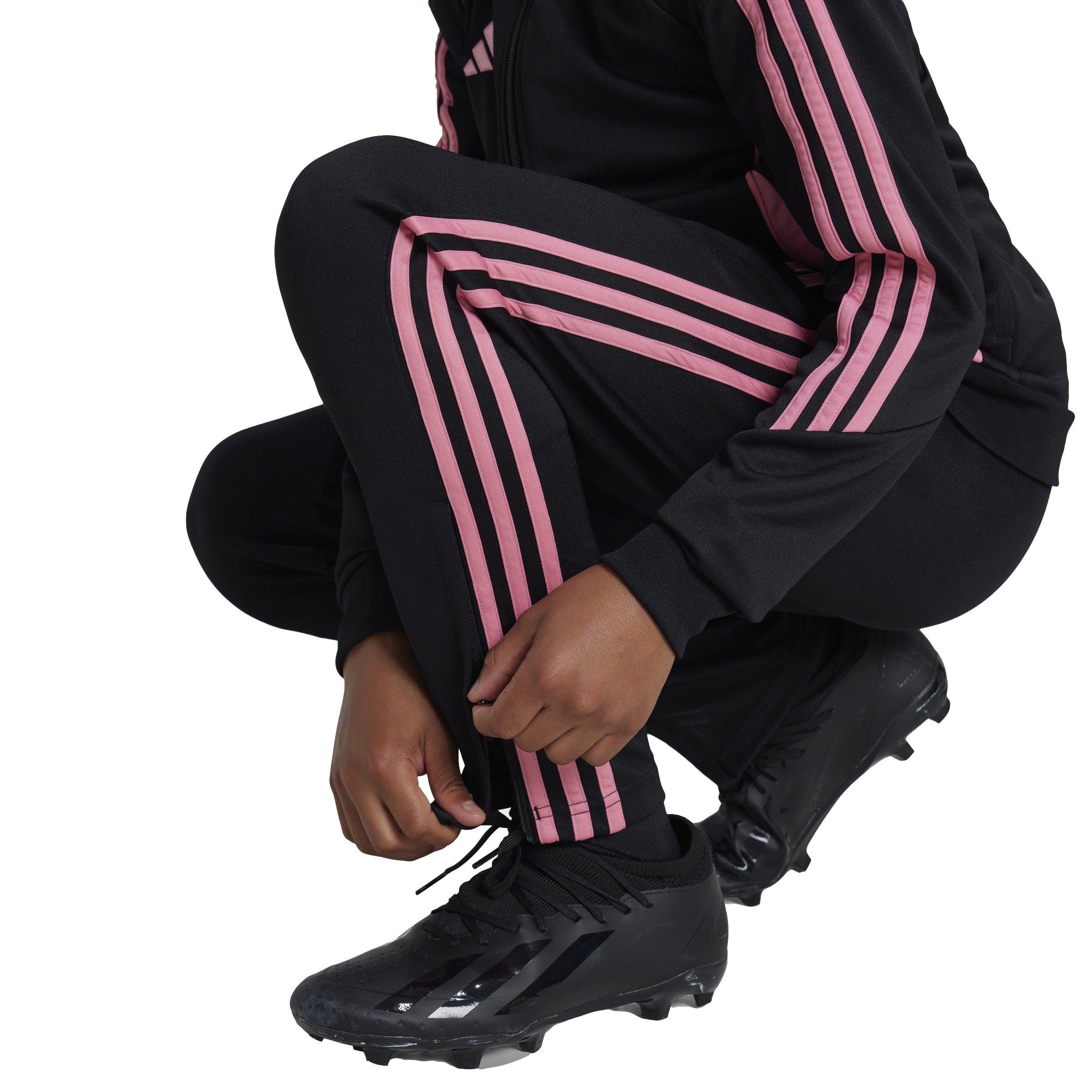 adidas Tiro 24 Training Tracksuit Big Kids' Black/Pink Bottoms