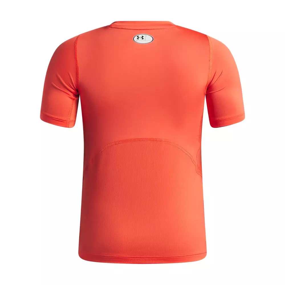 Under Armour Big Boys' HeatGear Armour Short Sleeve Shirt - Coral - RED