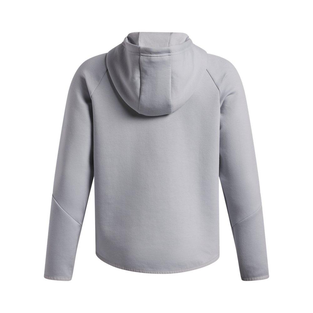 Under Armour Unstoppable Fleece Big Boys' Grey Full-Zip Jacket