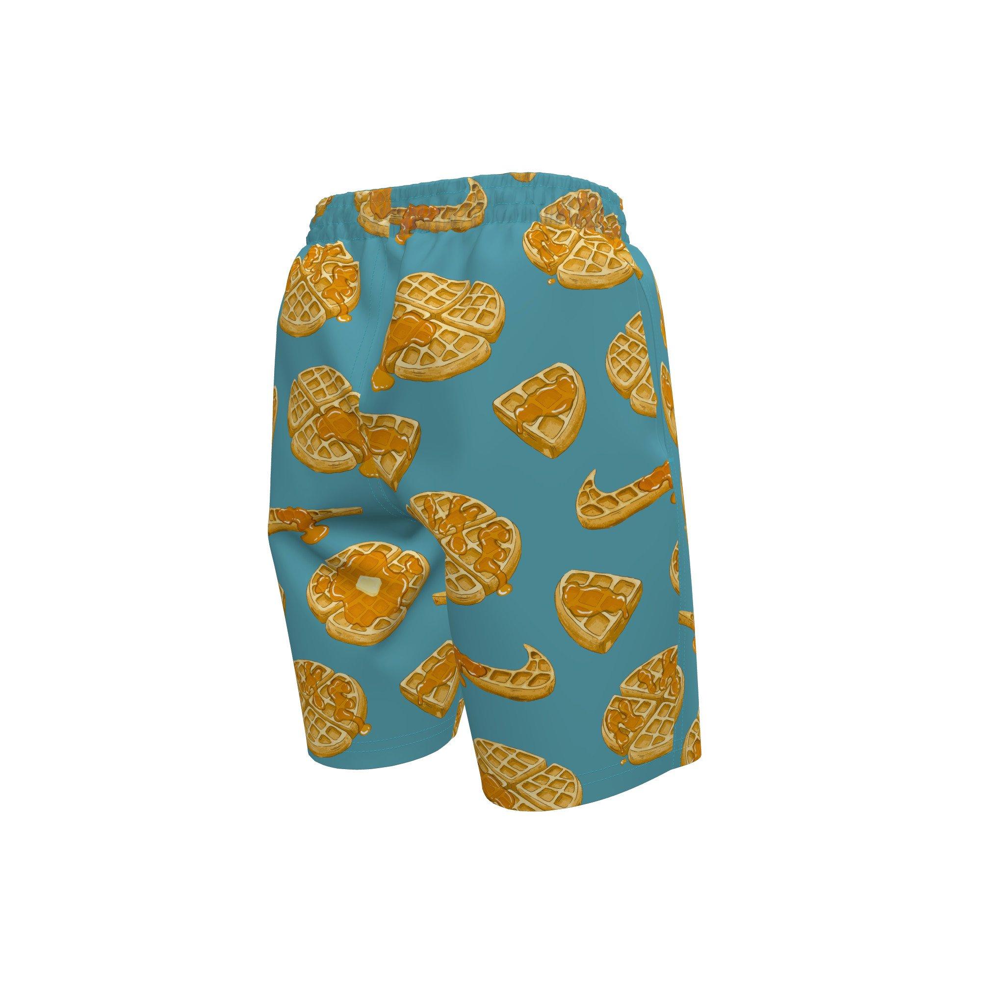 Nike Swim Big Boys' 7" Waffle Volley Swim Shorts - TURQUOISE Thumbnail View 2
