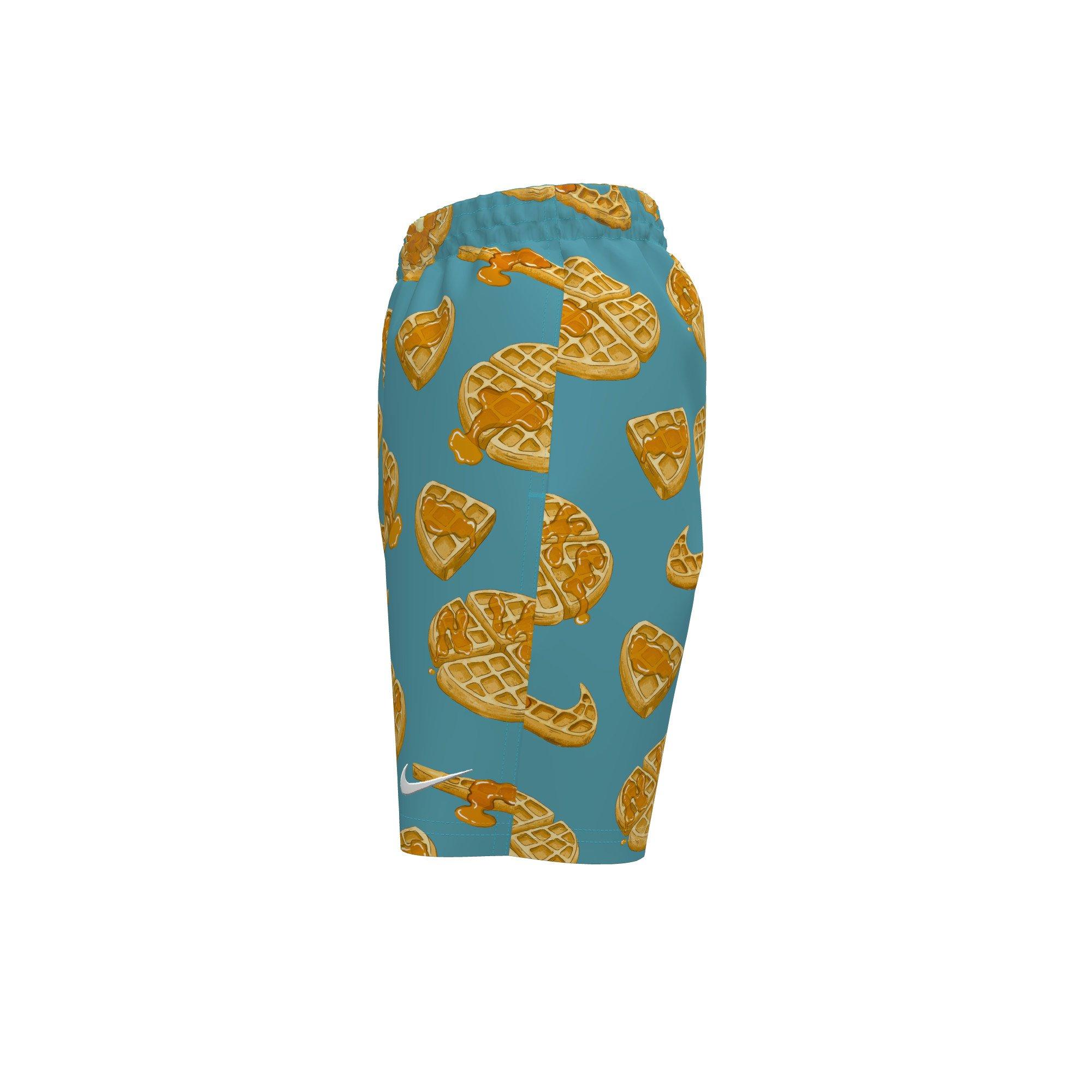 Nike Swim Big Boys' 7" Waffle Volley Swim Shorts - TURQUOISE Thumbnail View 3