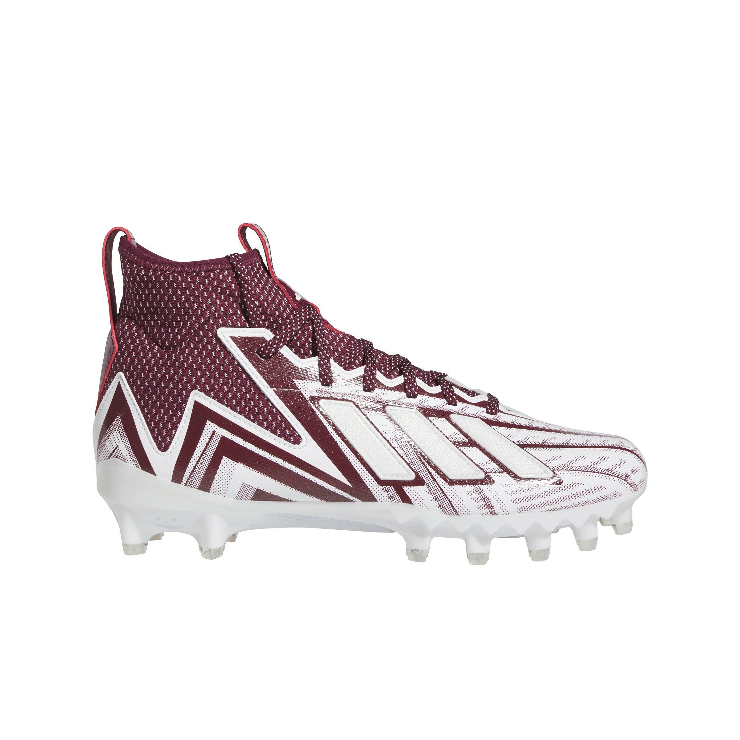 Maroon and white shop adidas football cleats