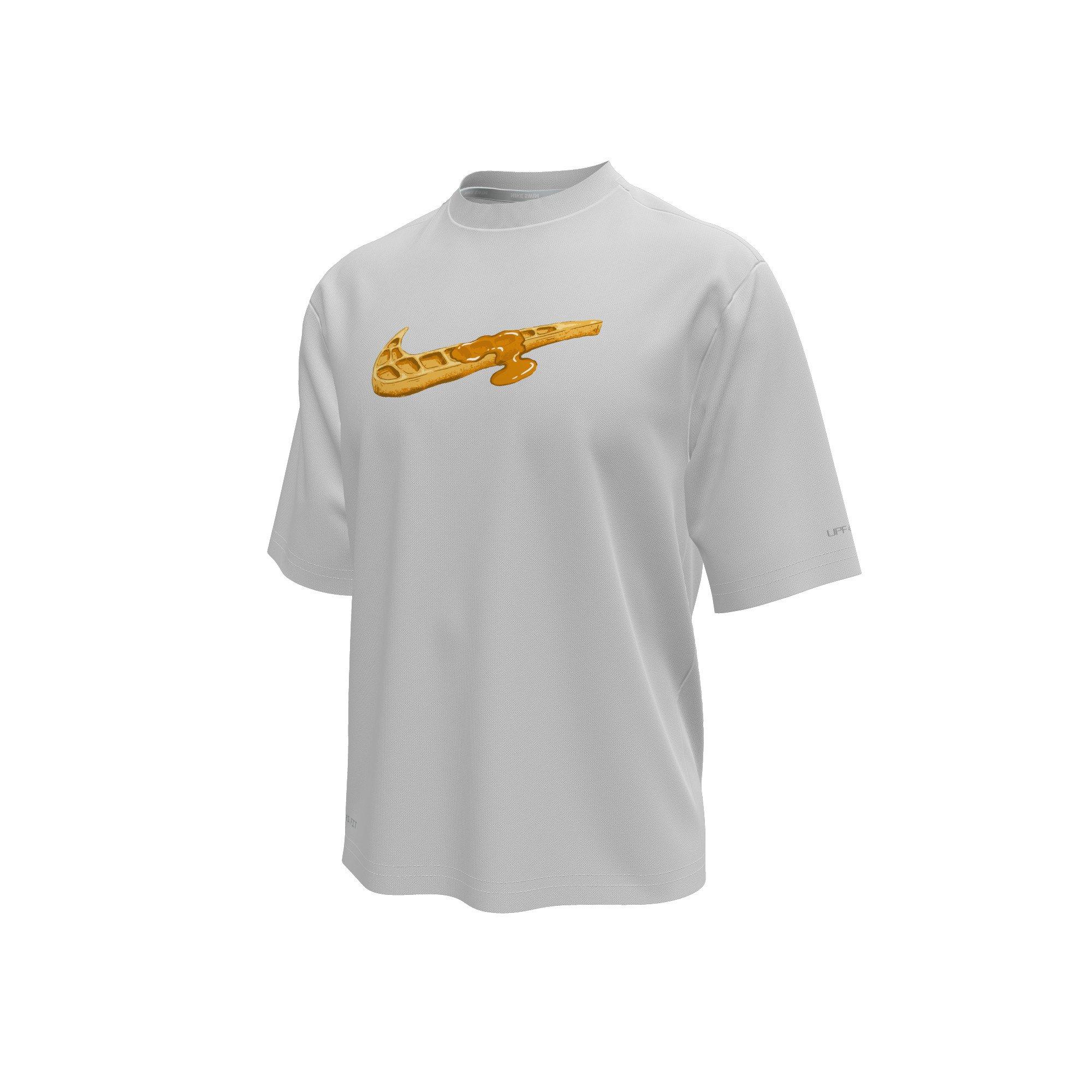 Nike Swim Big Boys' Swoosh Waffle Short Sleeve Hydroguard Tee - WHITE Thumbnail View 3