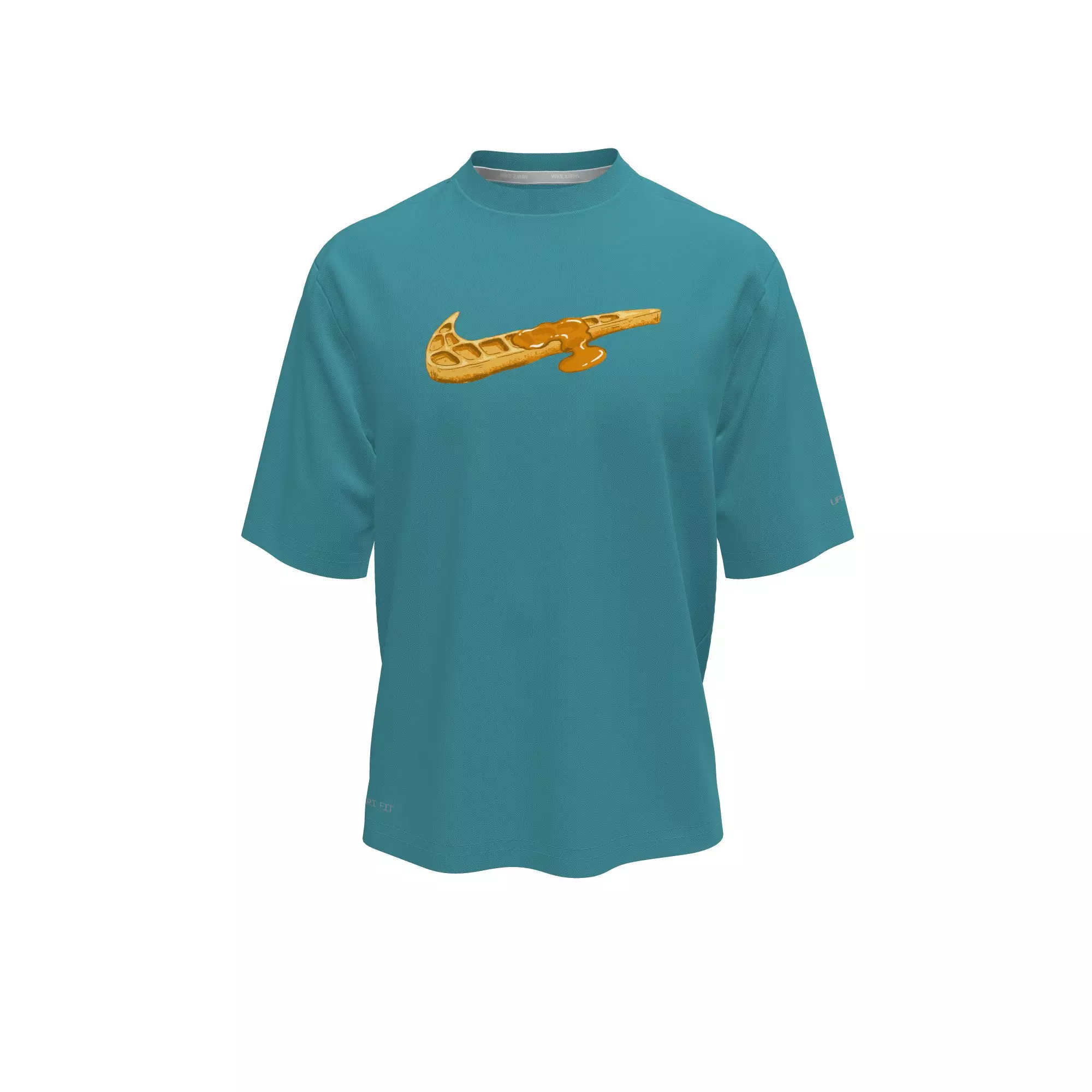 Nike Swim Big Boys' Swoosh Waffle Short Sleeve Hydroguard Tee - TURQUOISE