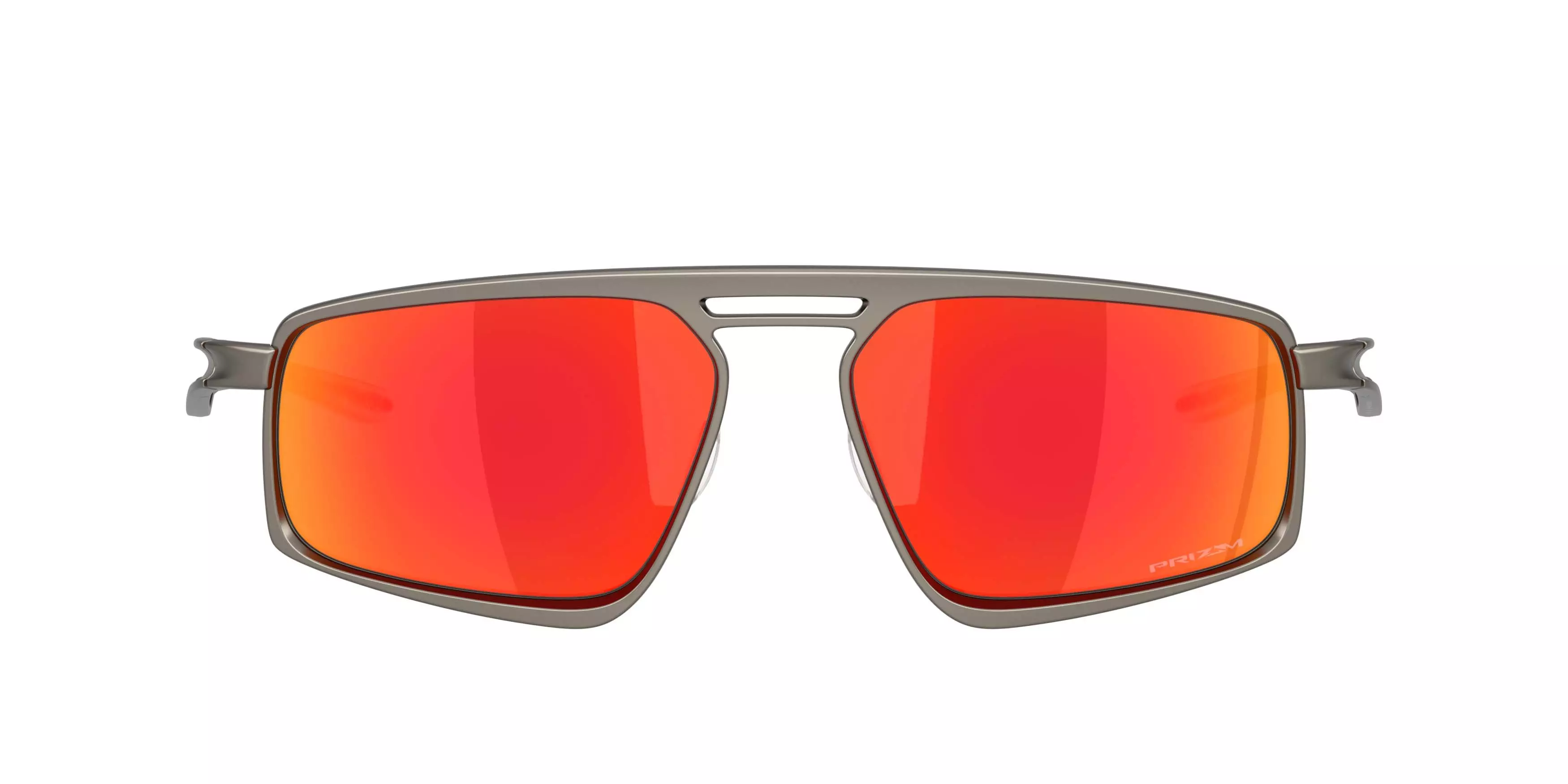 Oakley Bushwick Prizm Ruby Sunglasses - Matte Gunmetal - GREY/RED