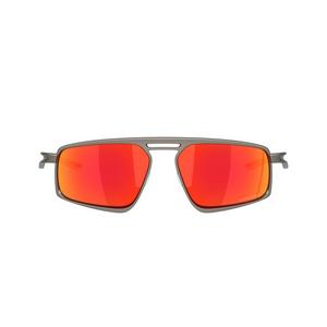 Oakley Bushwick Prizm Ruby Sunglasses - Matte Gunmetal - GREY/RED