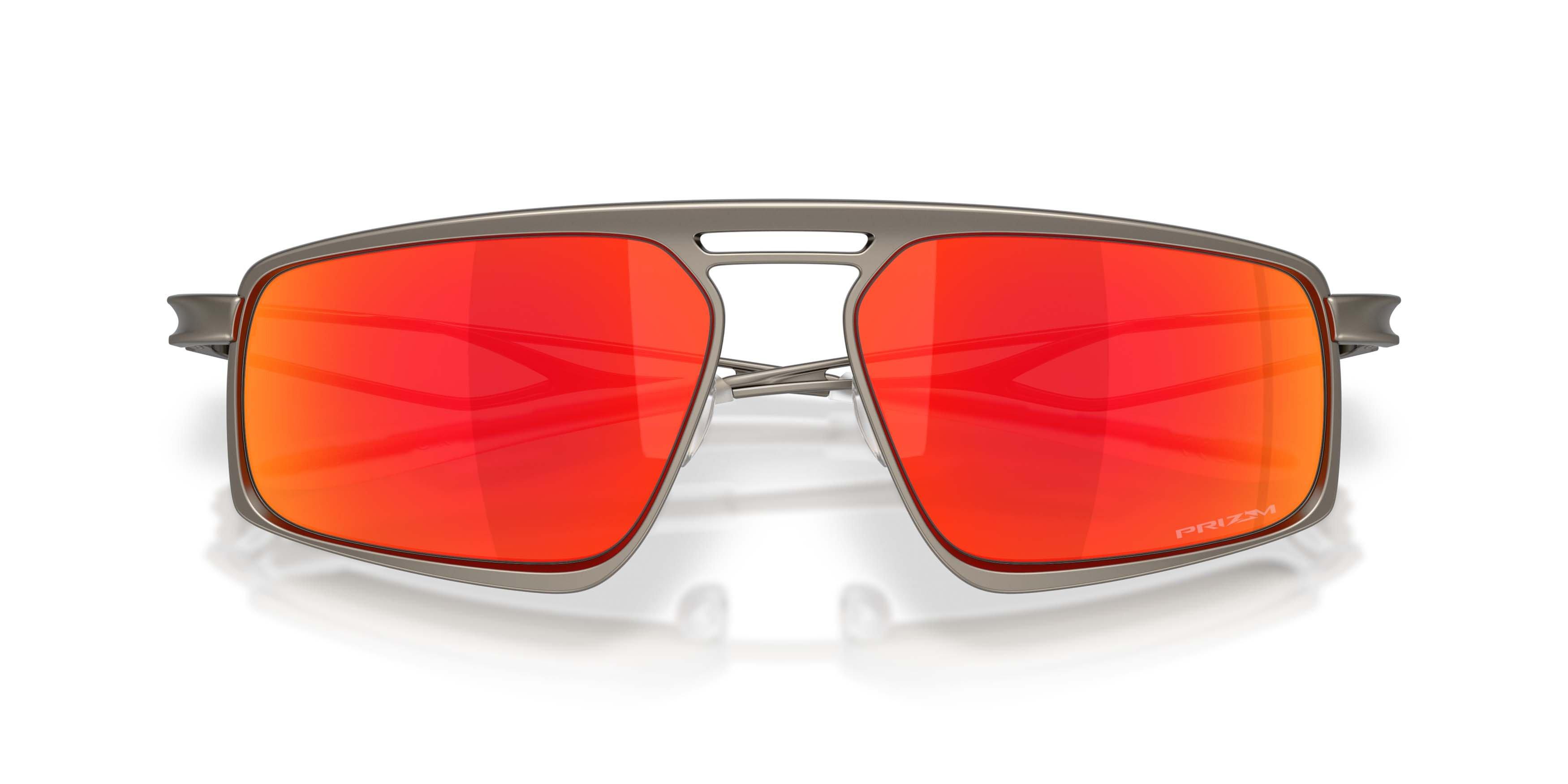 Oakley Bushwick Prizm Ruby Sunglasses - Matte Gunmetal - GREY/RED