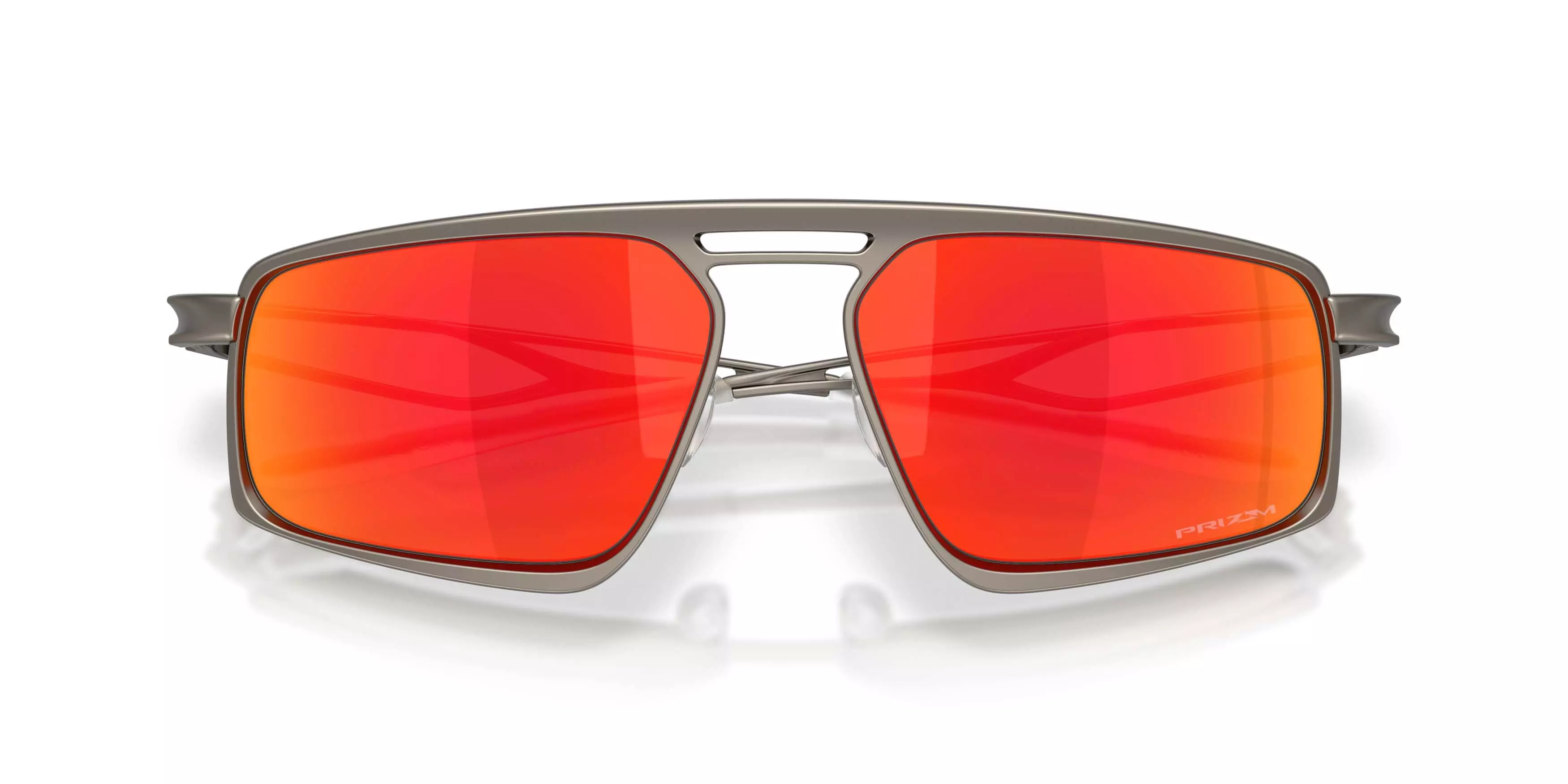 Oakley Bushwick Prizm Ruby Sunglasses - Matte Gunmetal - GREY/RED