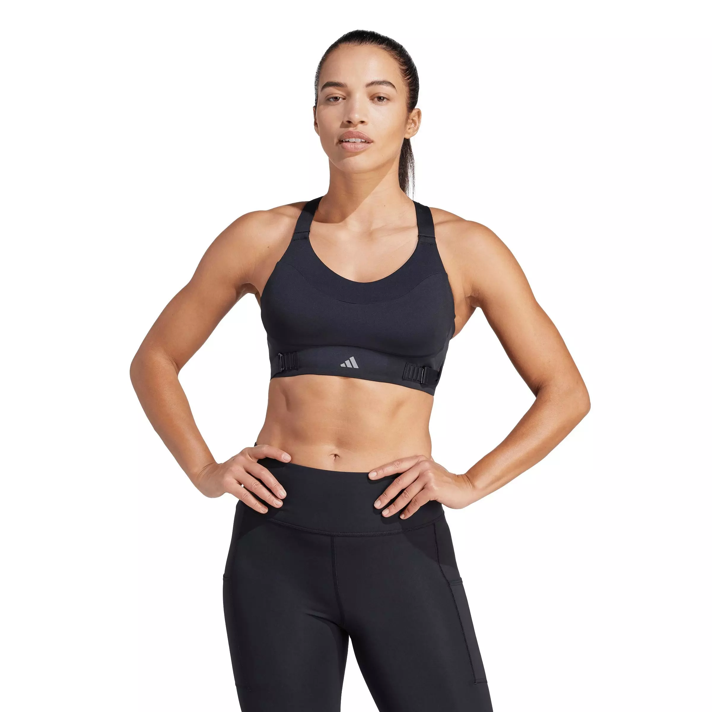 adidas Women's FastImapct Luxe Run High Support CP Bra - Black - BLACK