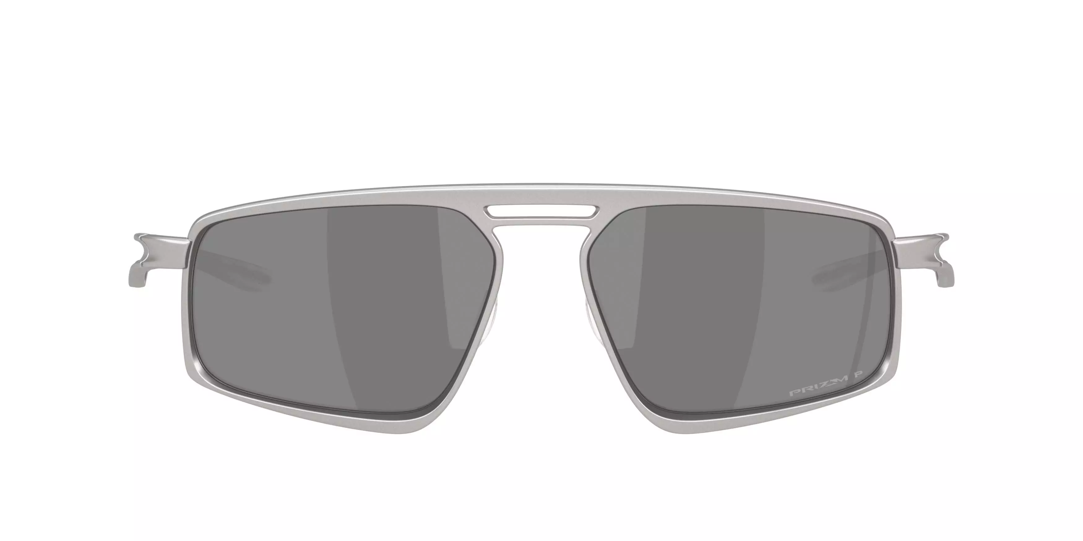 Oakley Bushwick Prizm Black Polarized Sunglasses - Satin Chrome - GREY/BLACK