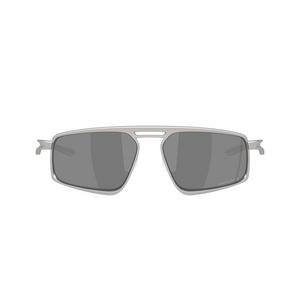 Oakley Bushwick Prizm Black Polarized Sunglasses - Satin Chrome - GREY/BLACK