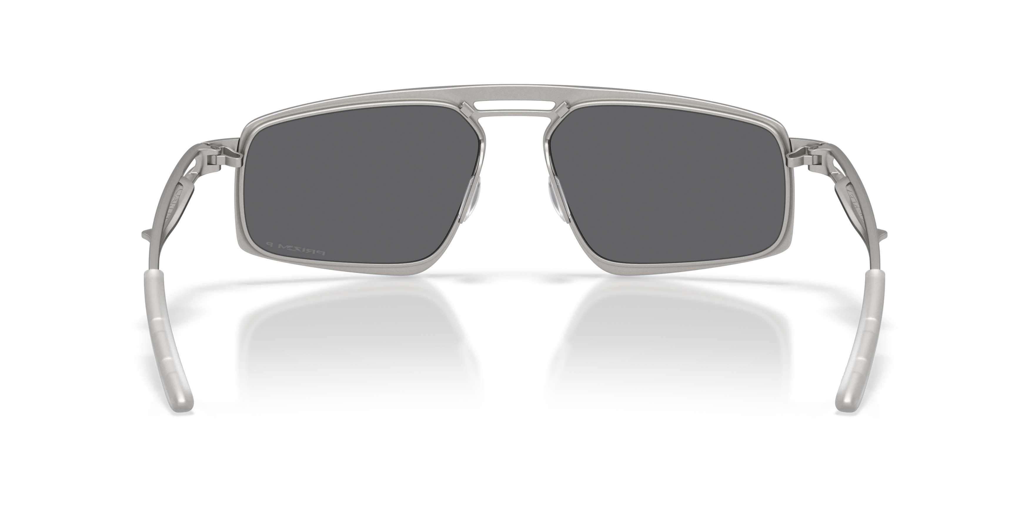 Oakley Bushwick Prizm Black Polarized Sunglasses - Satin Chrome - GREY/BLACK