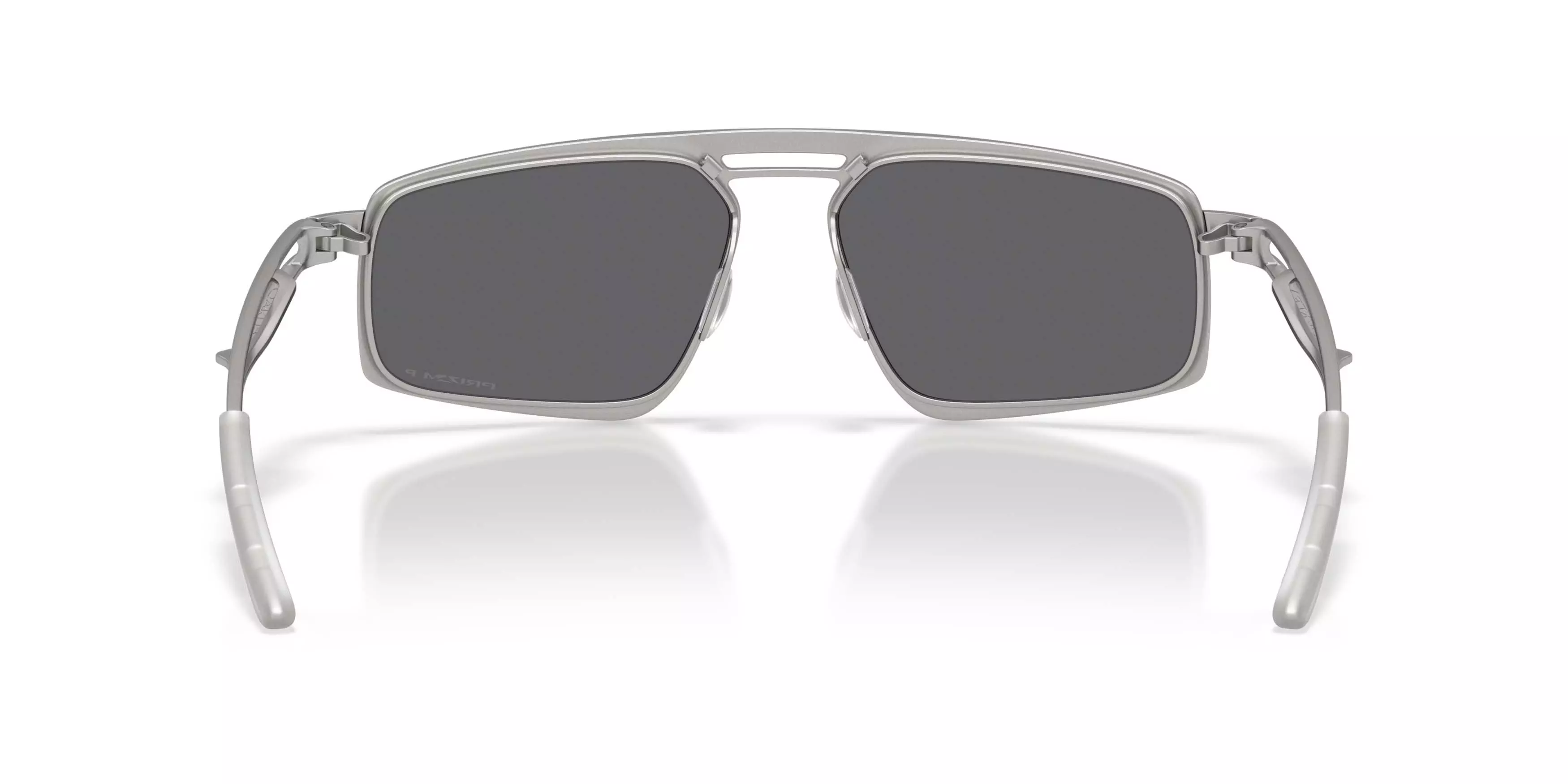 Oakley Bushwick Prizm Black Polarized Sunglasses - Satin Chrome - GREY/BLACK