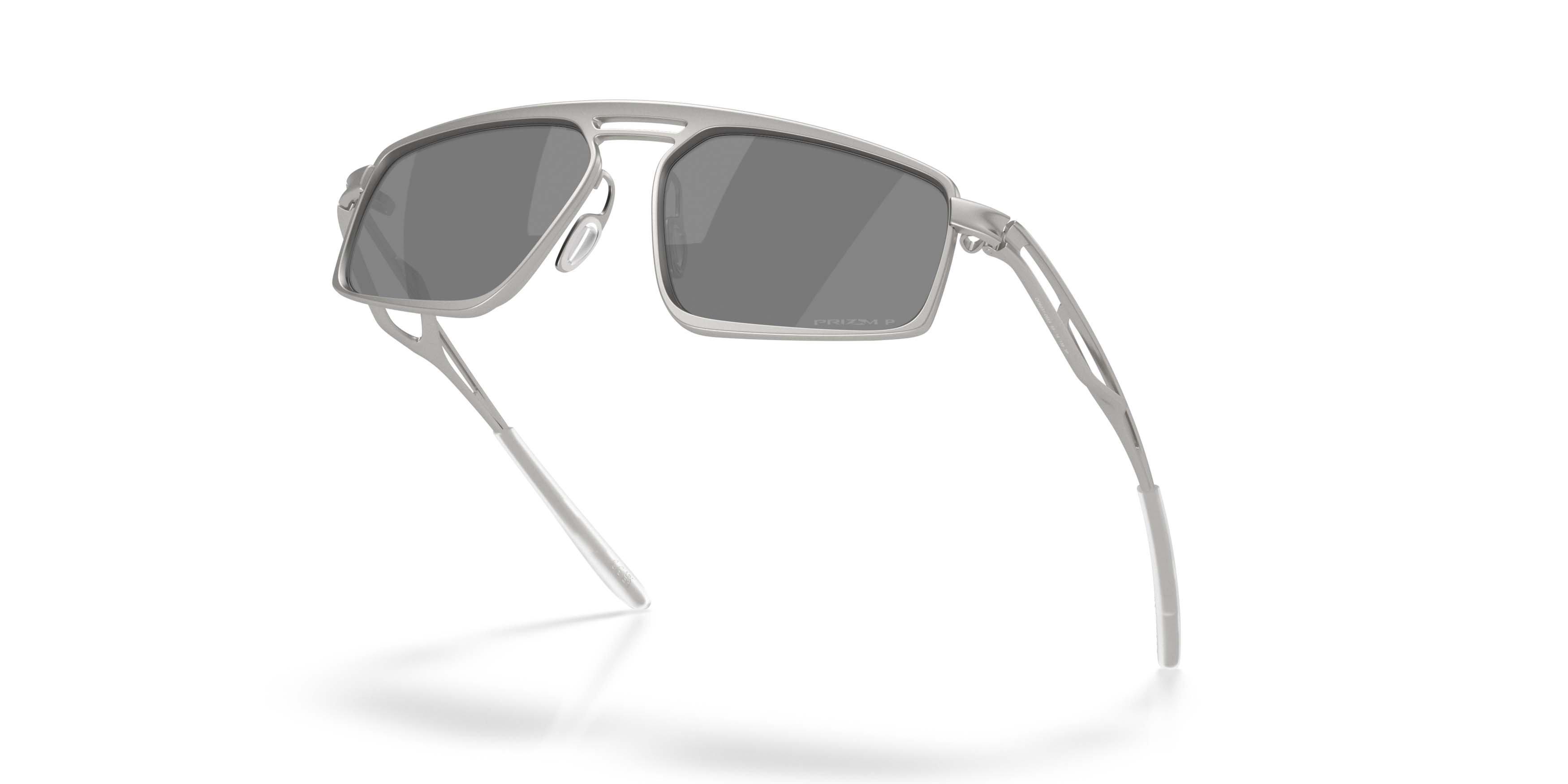 Oakley Bushwick Prizm Black Polarized Sunglasses - Satin Chrome - GREY/BLACK