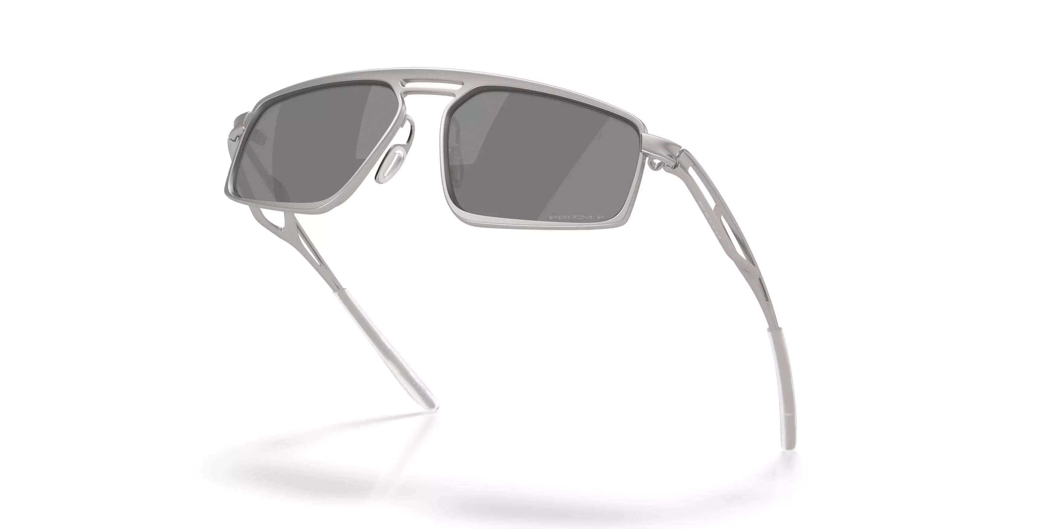 Oakley Bushwick Prizm Black Polarized Sunglasses - Satin Chrome - GREY/BLACK