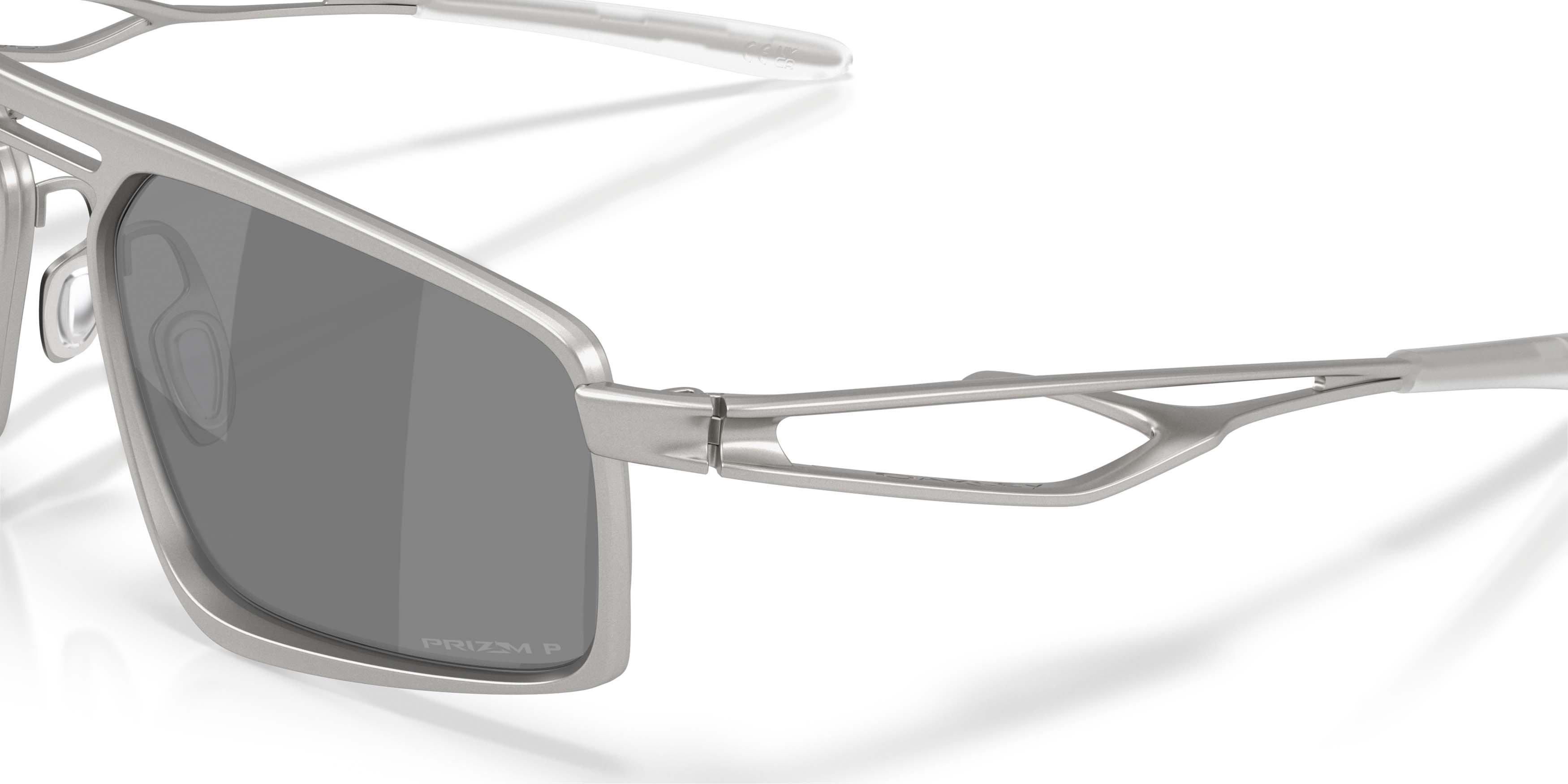 Oakley Bushwick Prizm Black Polarized Sunglasses - Satin Chrome - GREY/BLACK