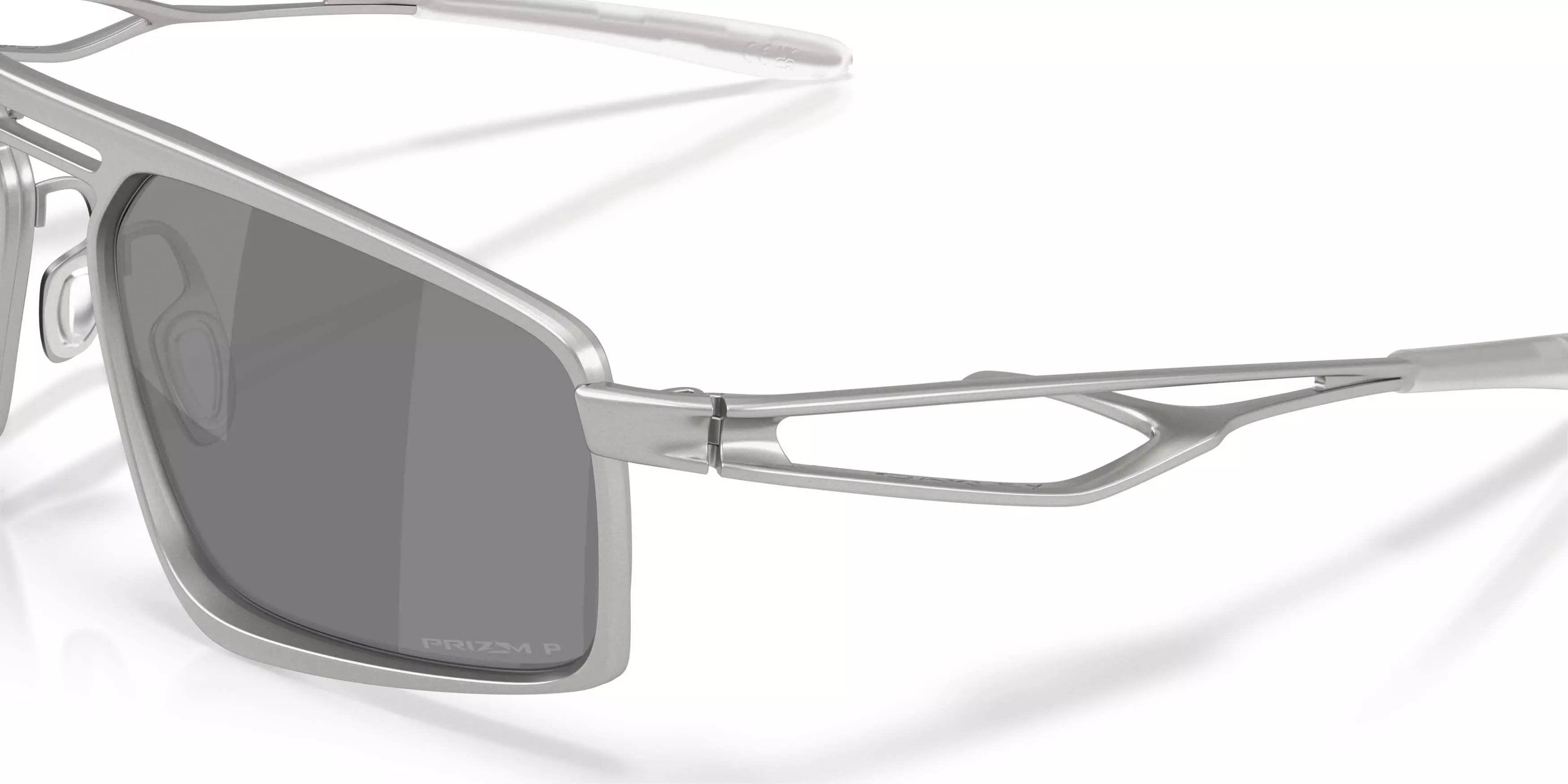 Oakley Bushwick Prizm Black Polarized Sunglasses - Satin Chrome - GREY/BLACK