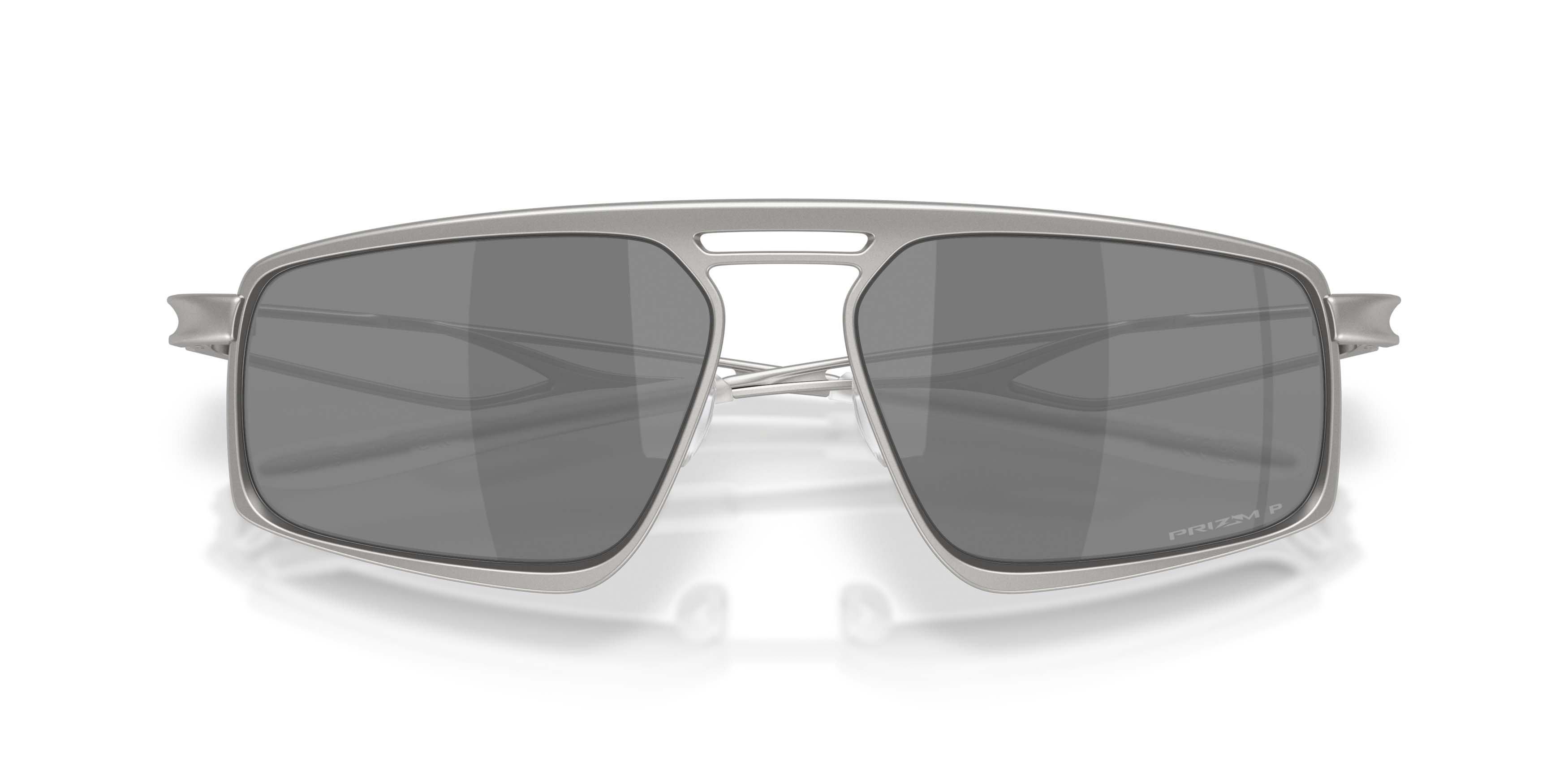Oakley Bushwick Prizm Black Polarized Sunglasses - Satin Chrome - GREY/BLACK