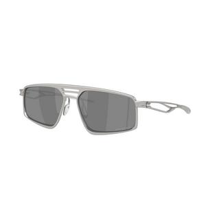Oakley Bushwick Prizm Black Polarized Sunglasses - Satin Chrome - GREY/BLACK
