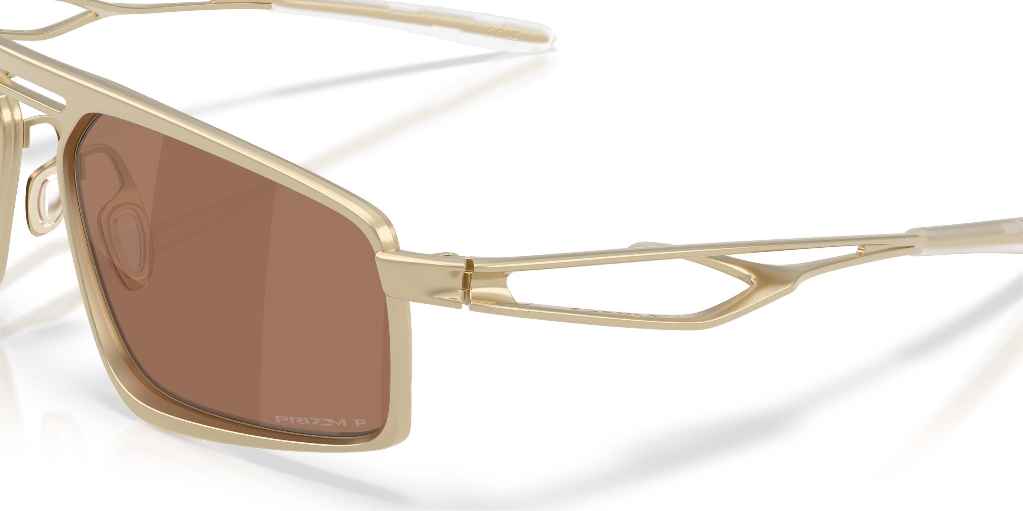 Oakley Bushwick Prizm Tungsten Polarized Sunglasses - Satin Light Gold - GOLD