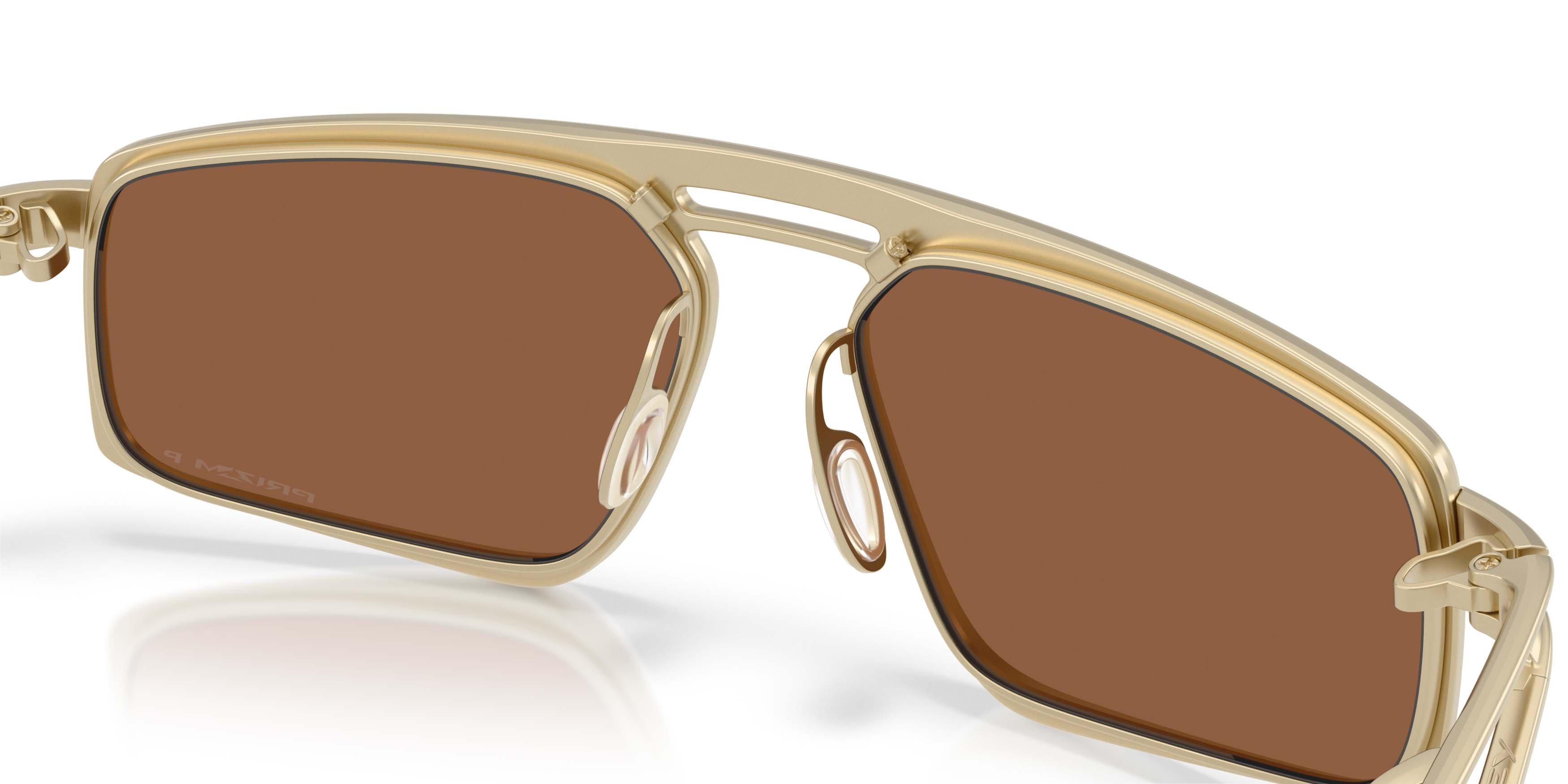 Oakley Bushwick Prizm Tungsten Polarized Sunglasses - Satin Light Gold - GOLD