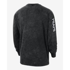 Jordan Men's Miami Heat Courtside Statement Edition Max90 NBA Long-Sleeve T-Shirt-Black